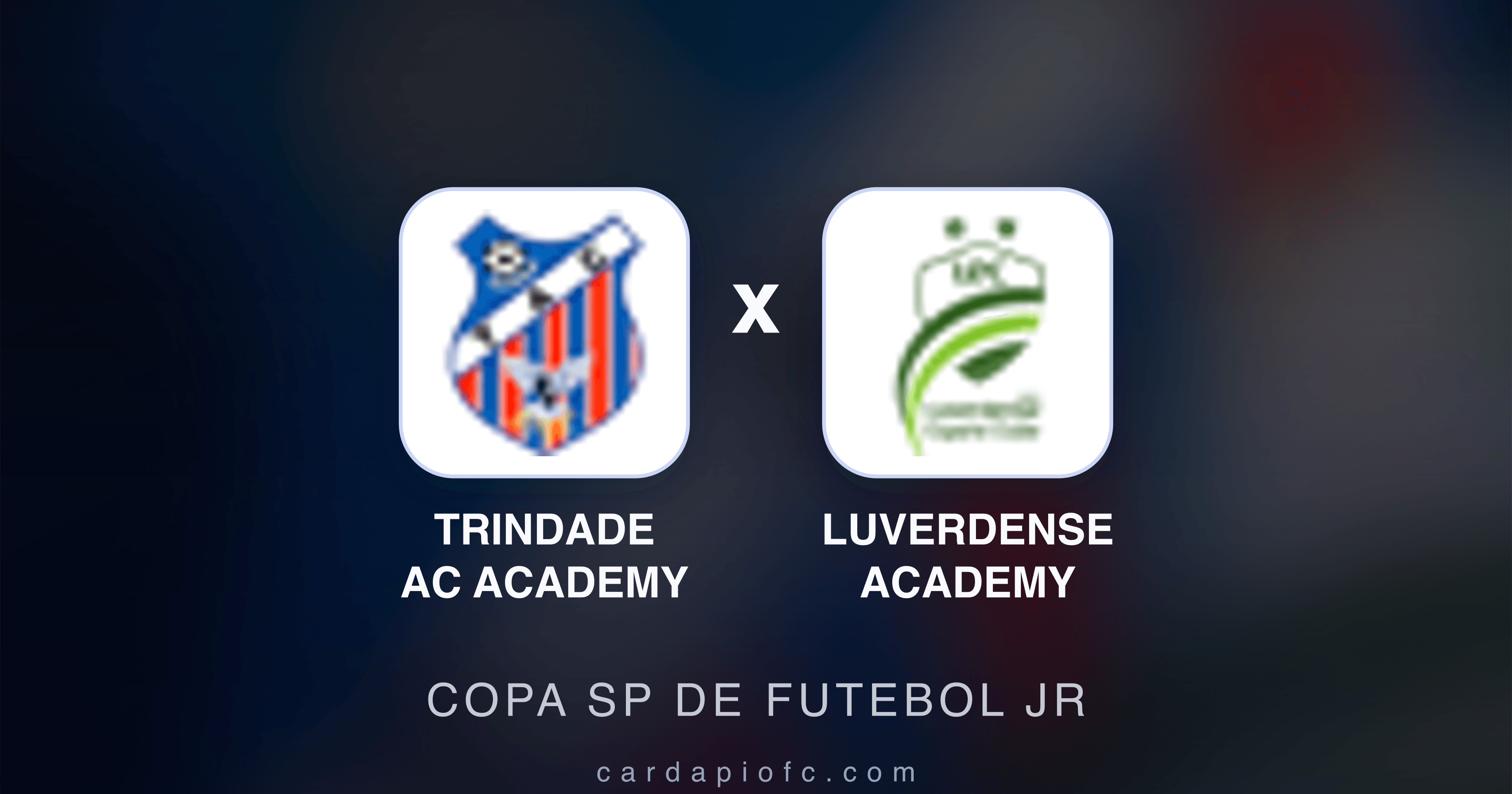 Prévia da transmissão de Trindade AC Academy x Luverdense Academy (Copa SP de Futebol JR)