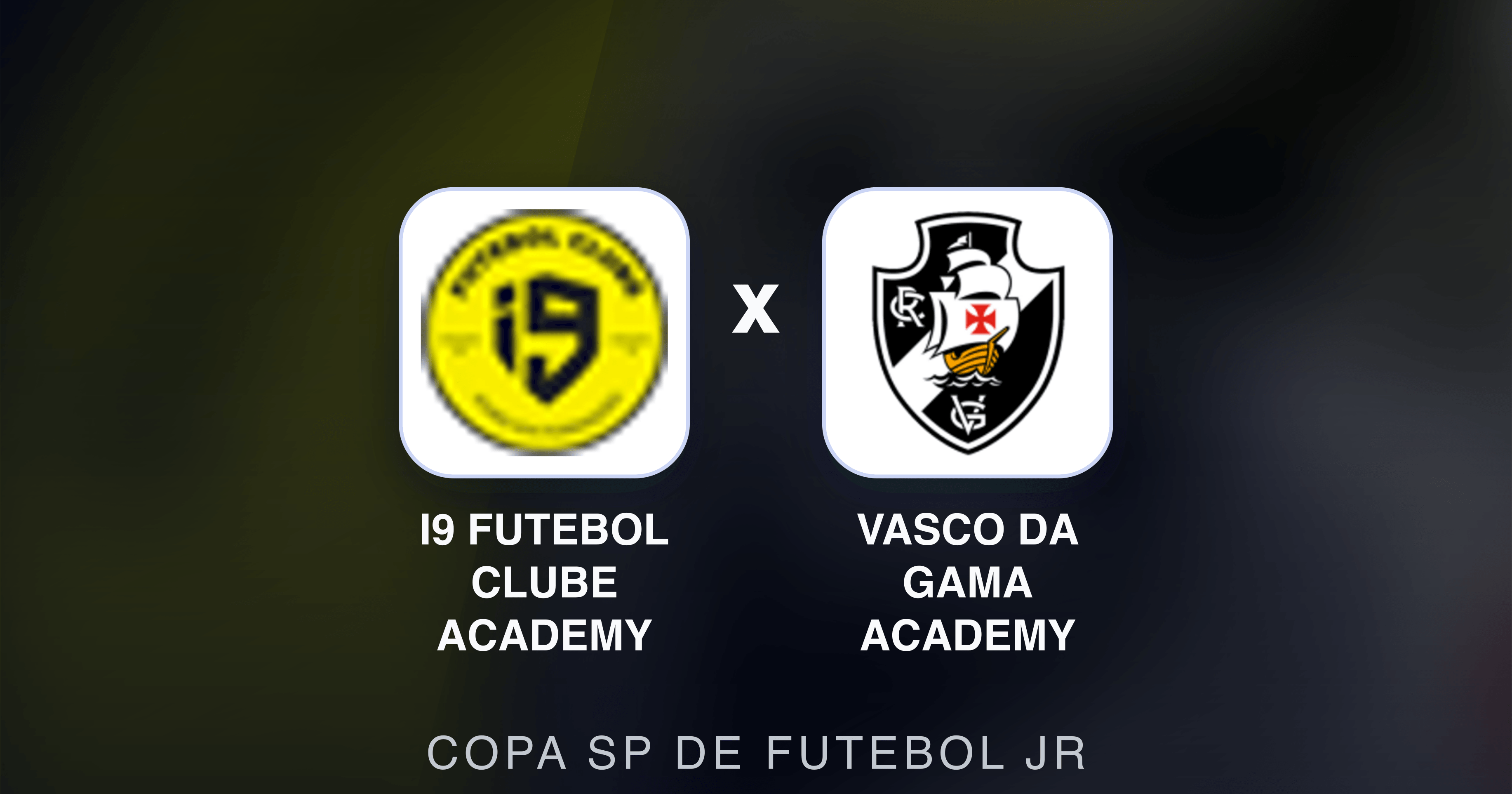 Prévia da transmissão de I9 Futebol Clube Academy x Vasco da Gama Academy (Copa SP de Futebol JR)