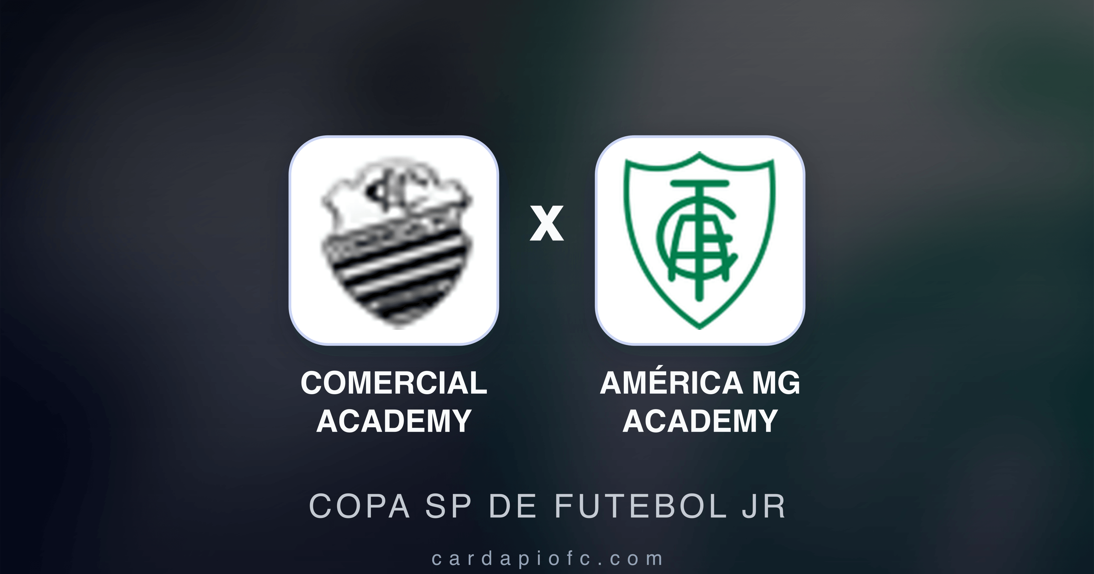 Prévia da transmissão de Comercial Academy x América MG Academy (Copa SP de Futebol JR)