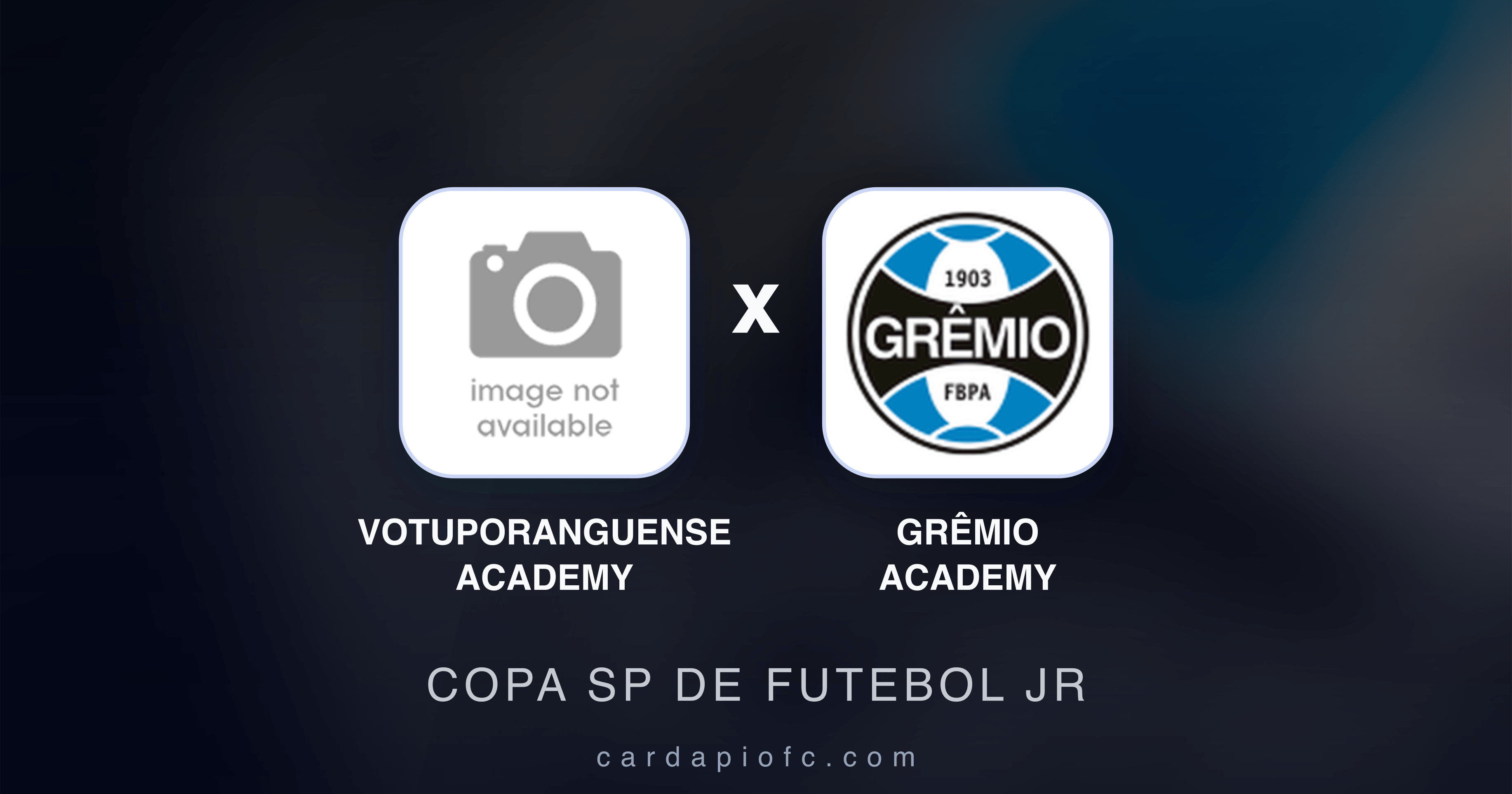 Prévia da transmissão de Votuporanguense Academy x Grêmio Academy (Copa SP de Futebol JR)