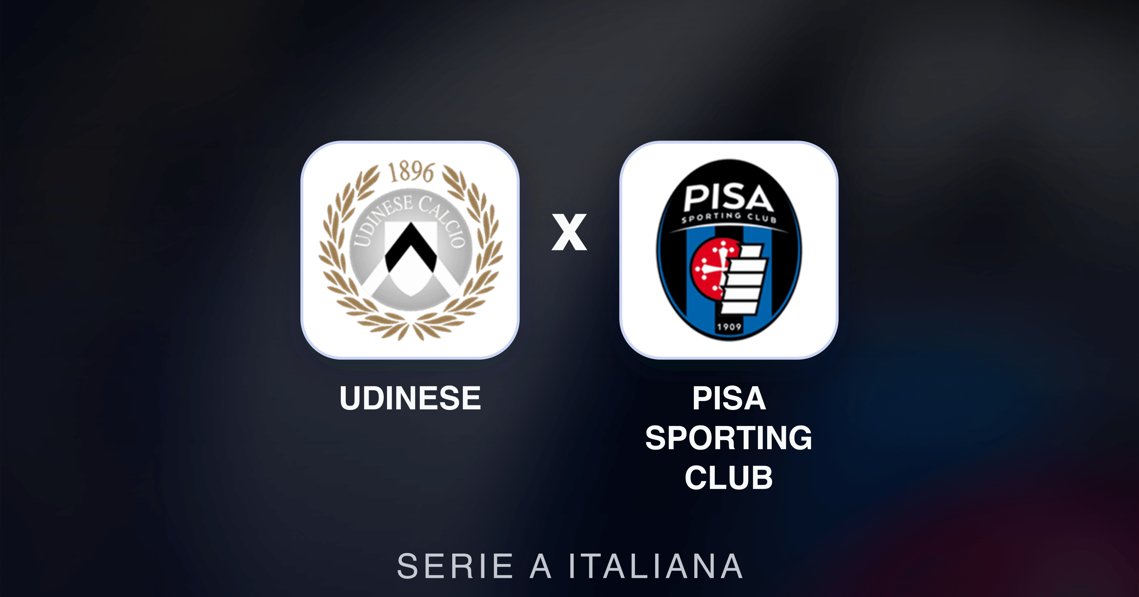 Prévia da transmissão de Udinese x Pisa Sporting Club (Serie A Italiana)