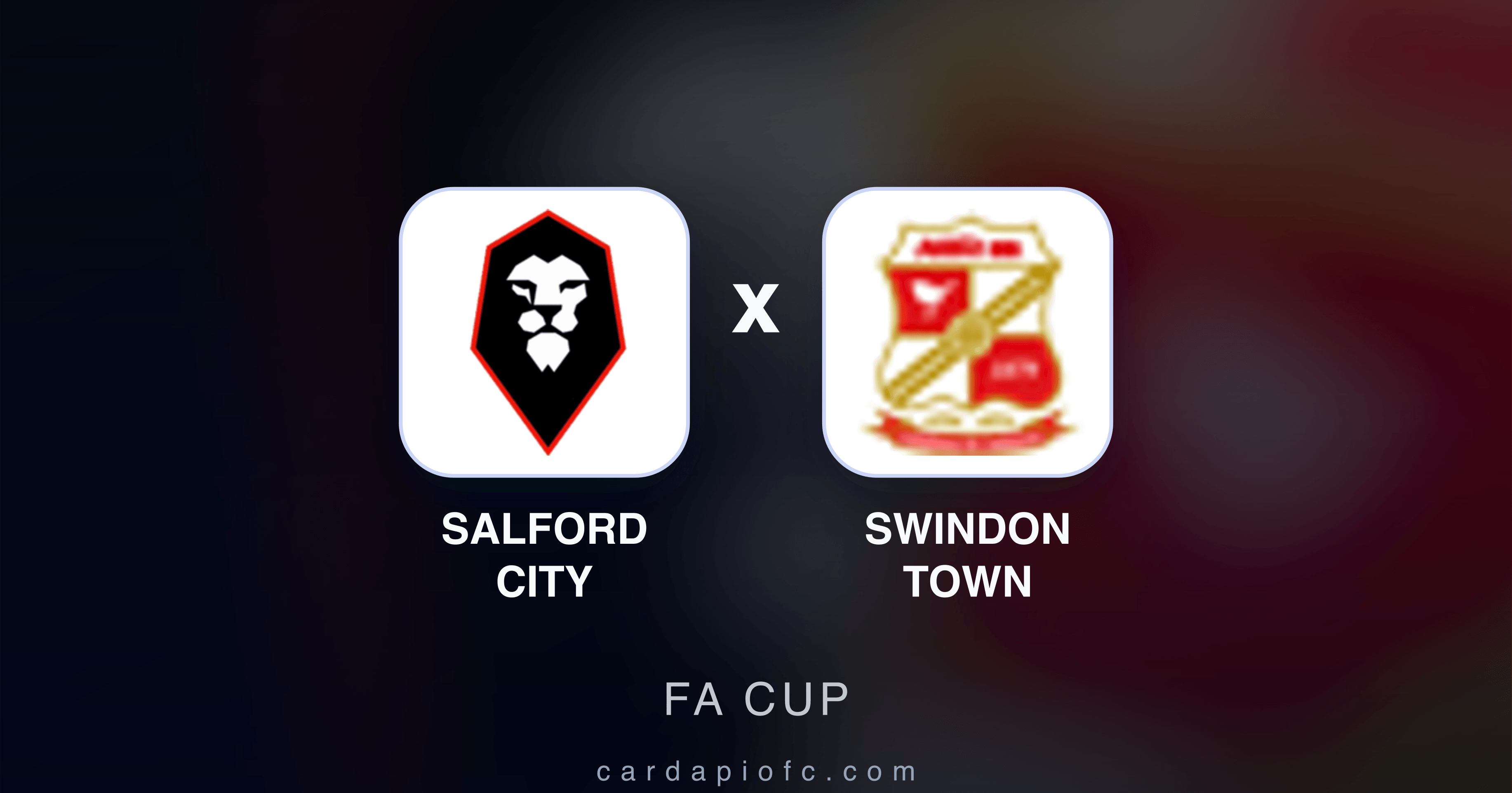 Prévia da transmissão de Salford City x Swindon Town (FA Cup)