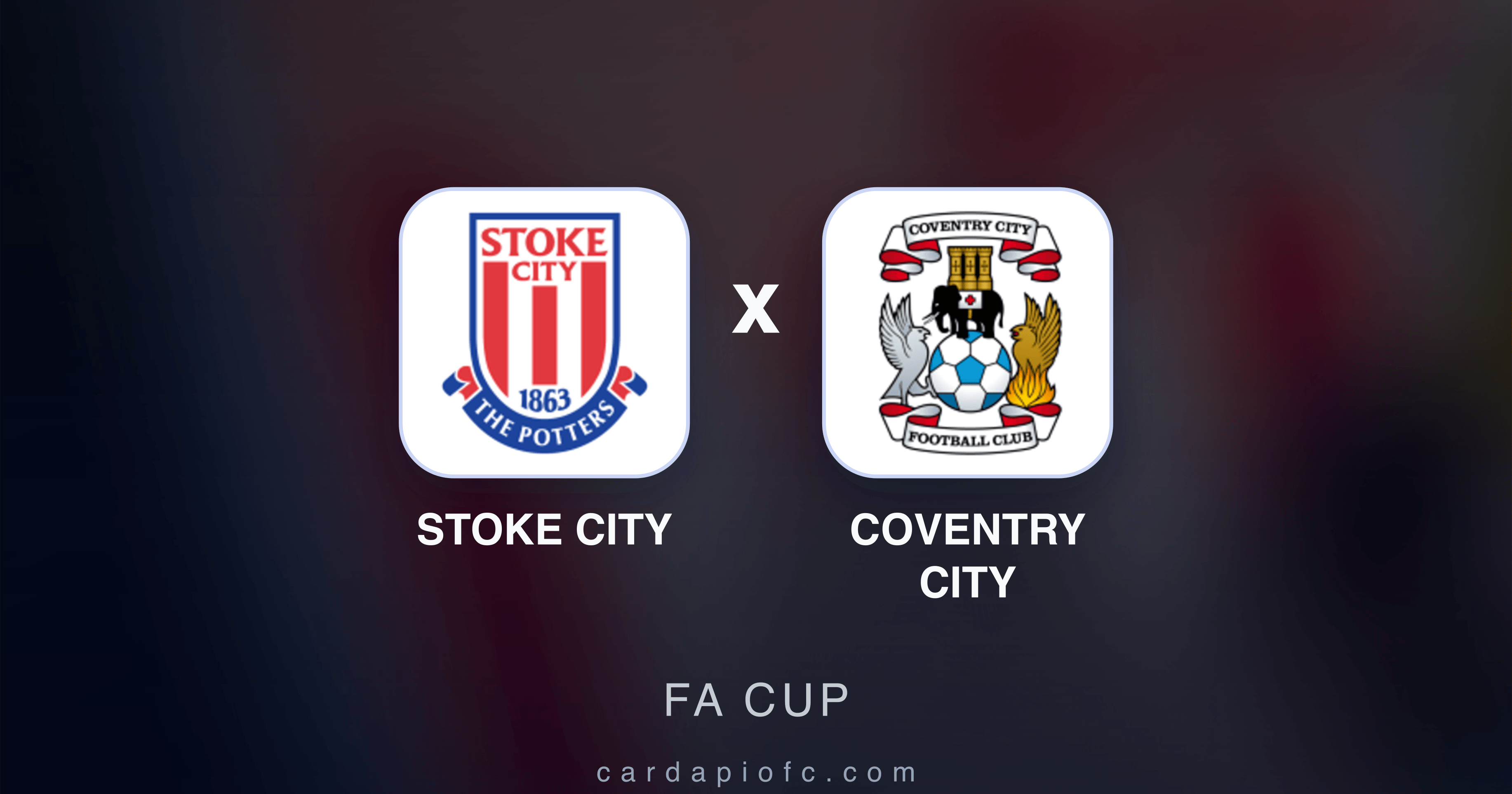 Prévia da transmissão de Stoke City x Coventry City (FA Cup)