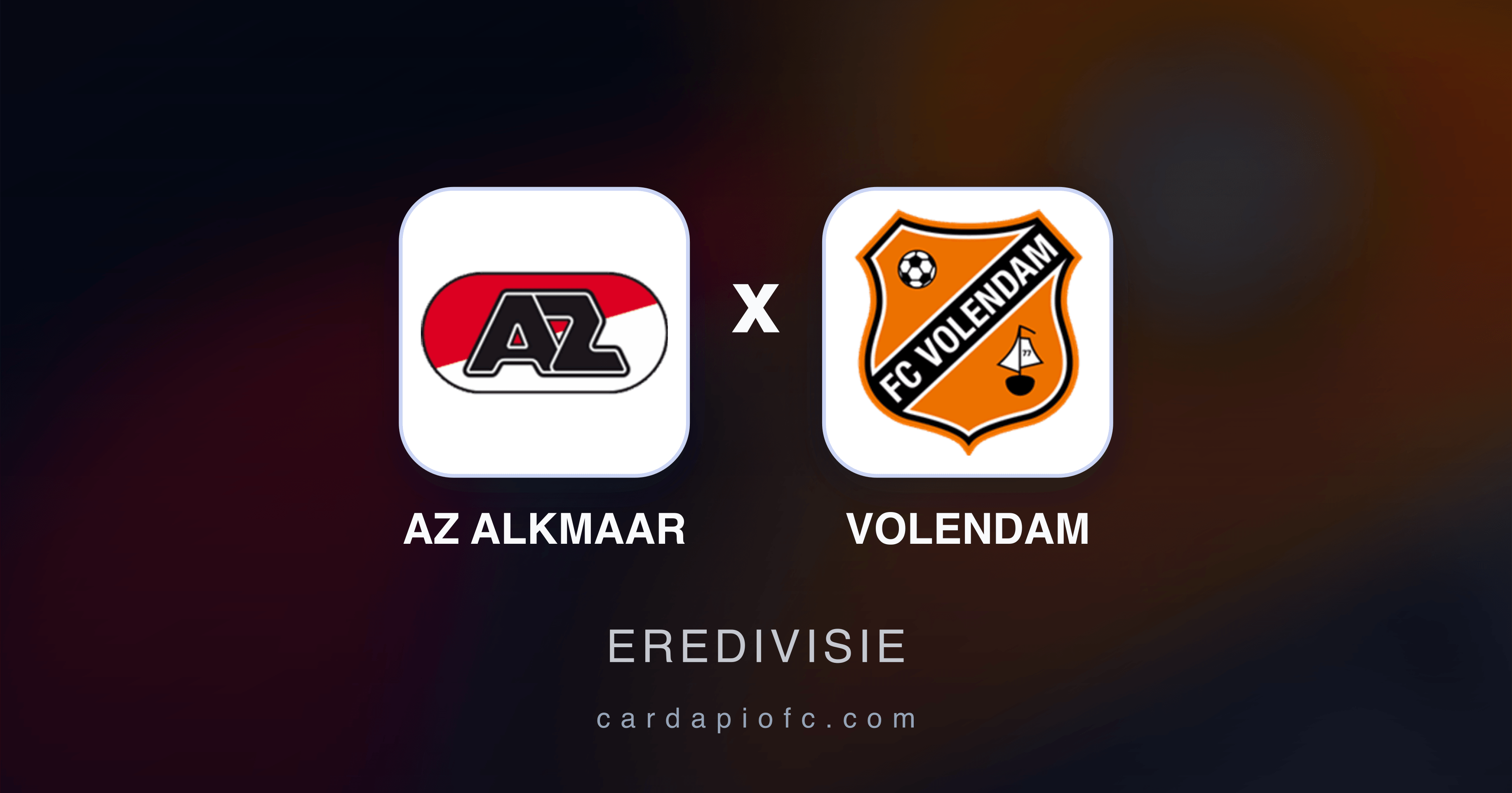 Prévia da transmissão de AZ Alkmaar x Volendam (Eredivisie)