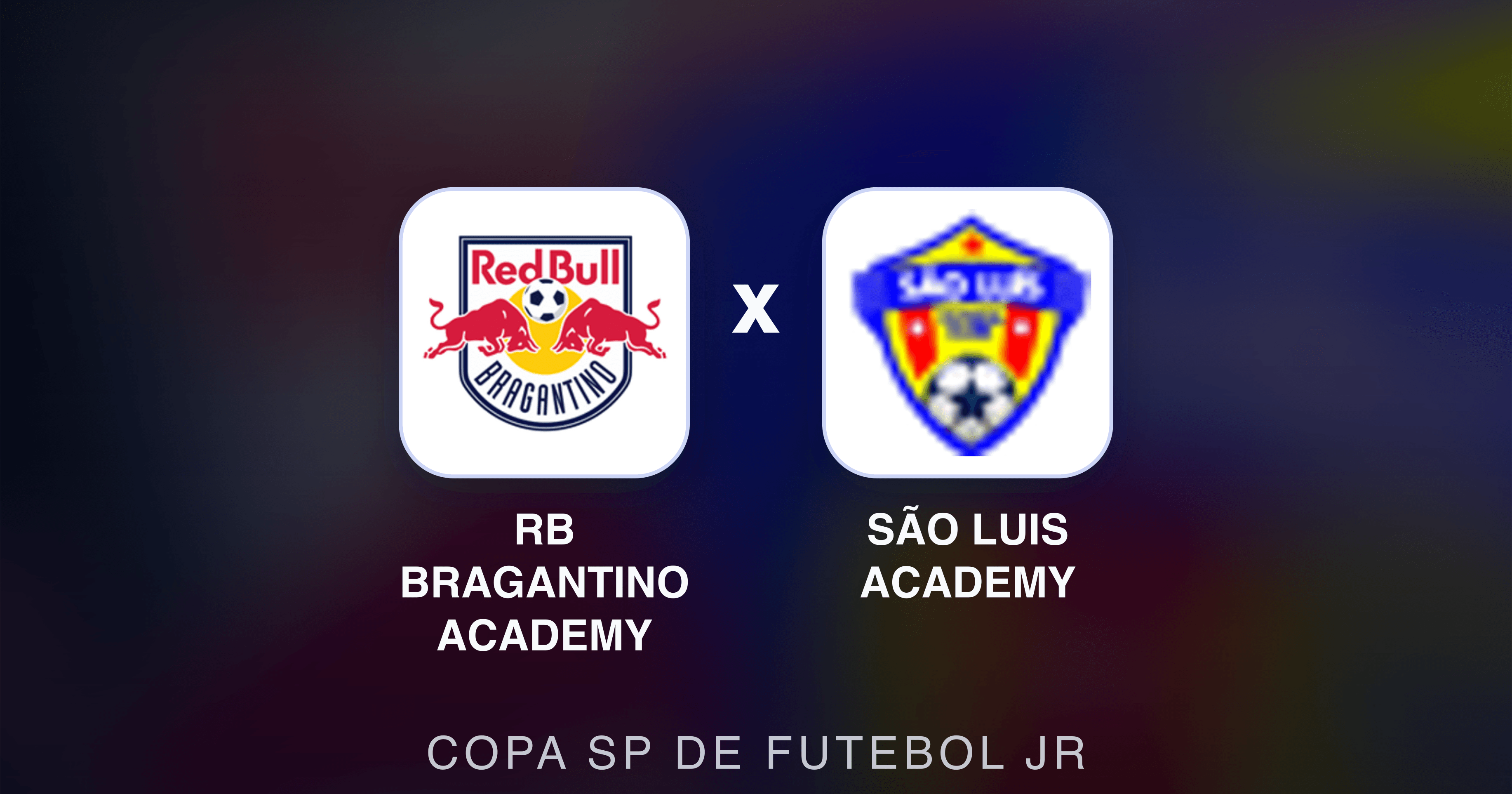 Prévia da transmissão de RB Bragantino Academy x São Luis Academy (Copa SP de Futebol JR)