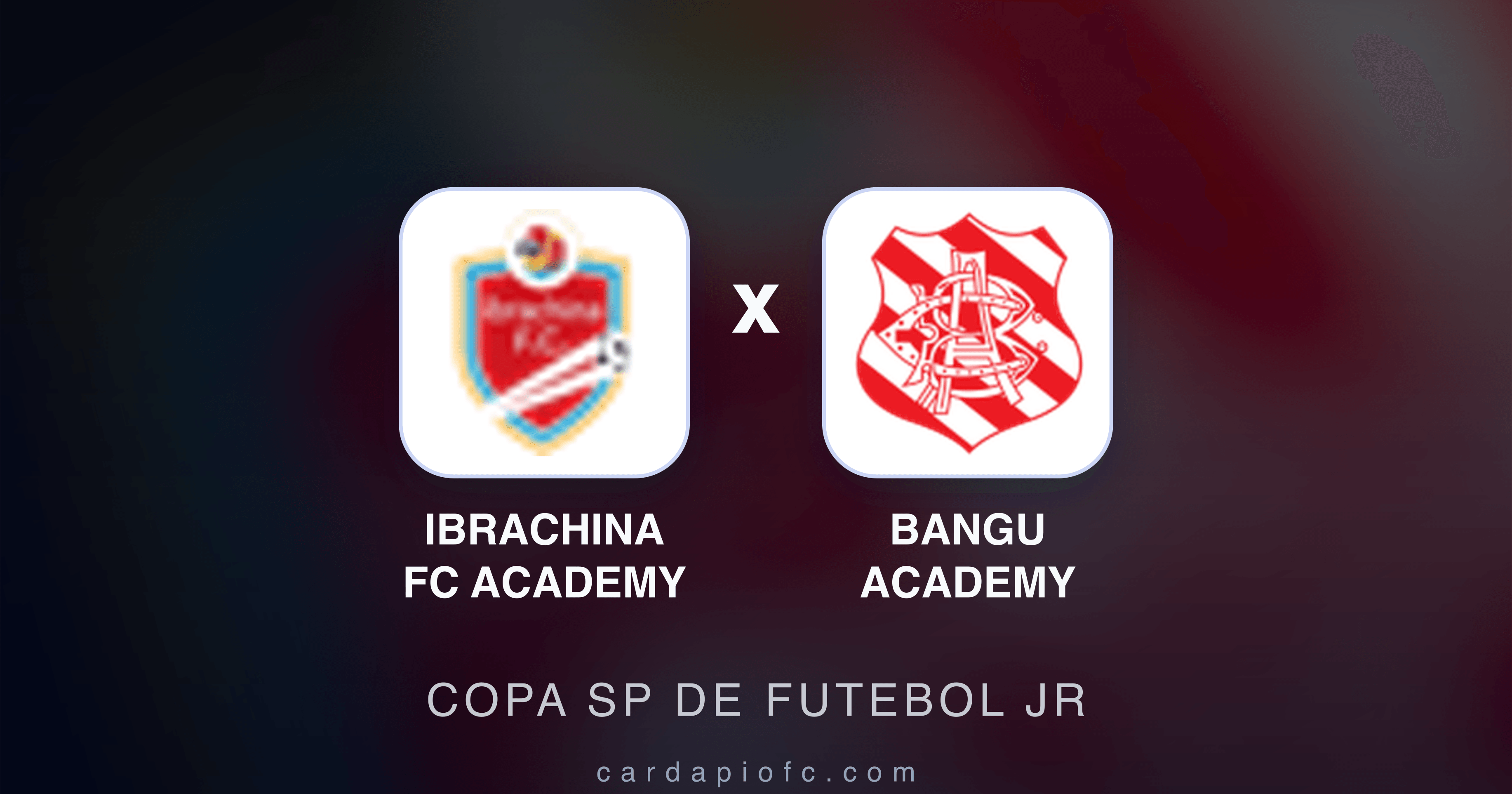 Prévia da transmissão de Ibrachina FC Academy x Bangu Academy (Copa SP de Futebol JR)