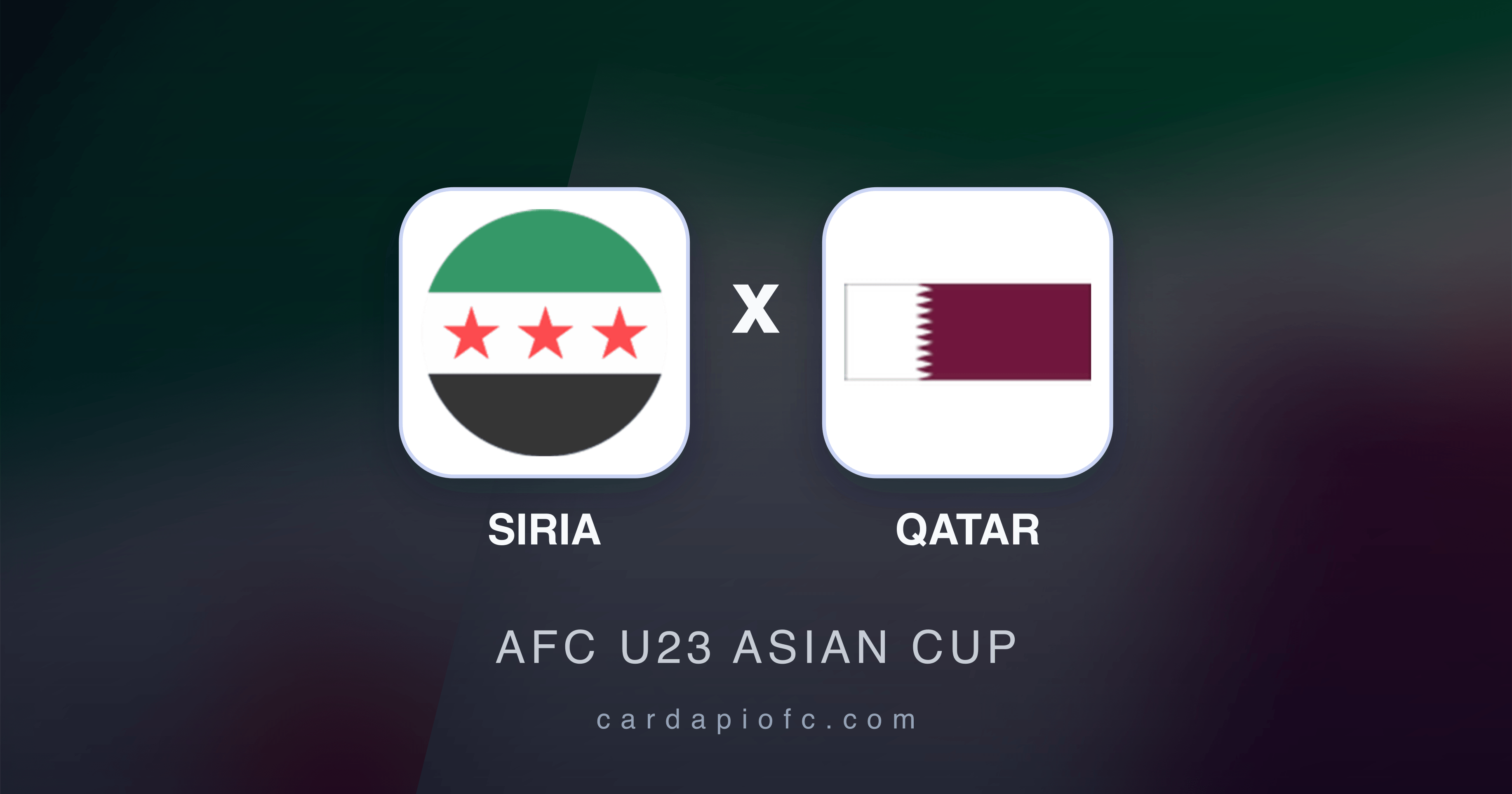 Prévia da transmissão de Siria x Qatar (AFC U23 Asian Cup)