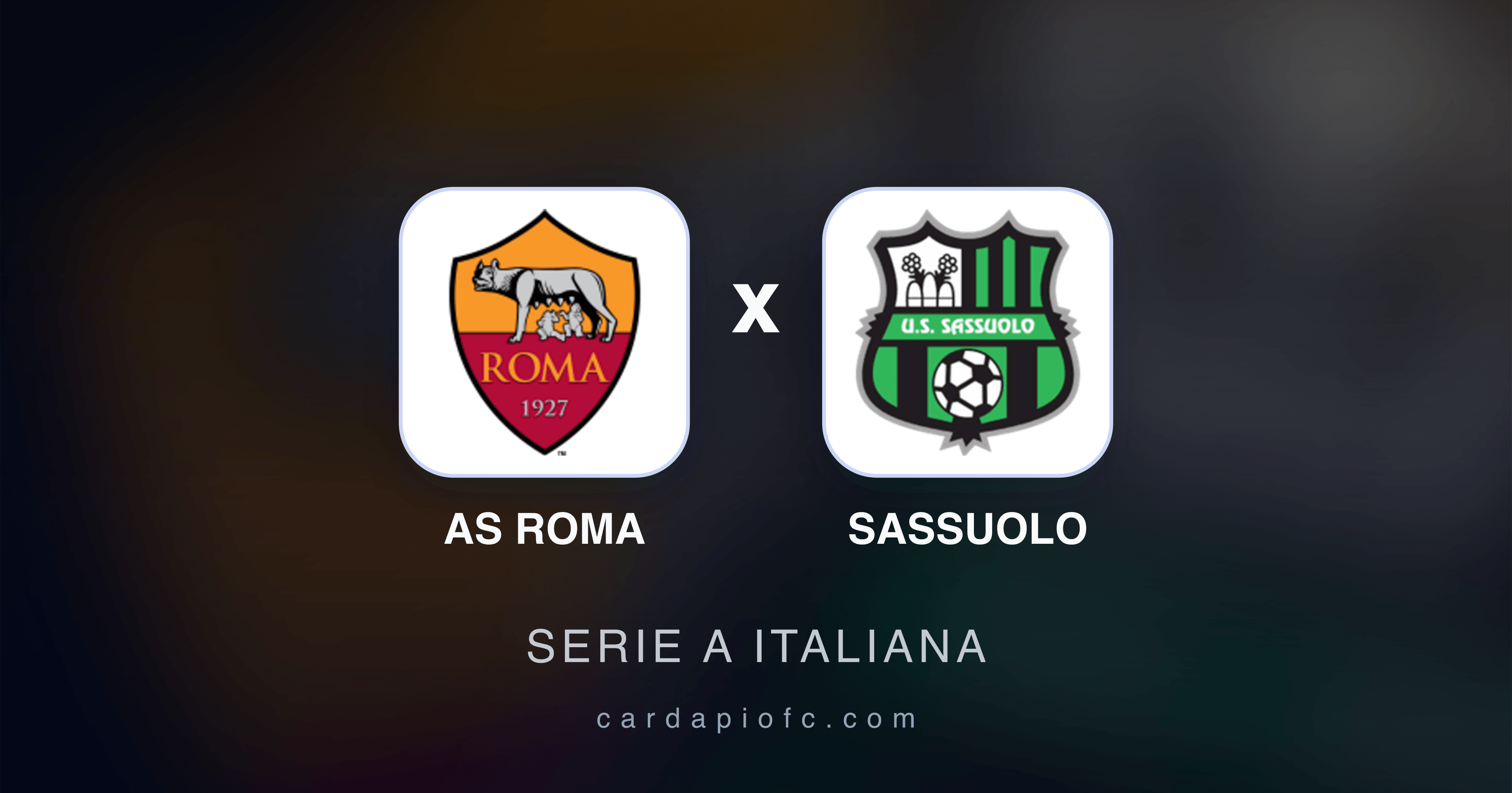 Prévia da transmissão de AS Roma x Sassuolo (Serie A Italiana)