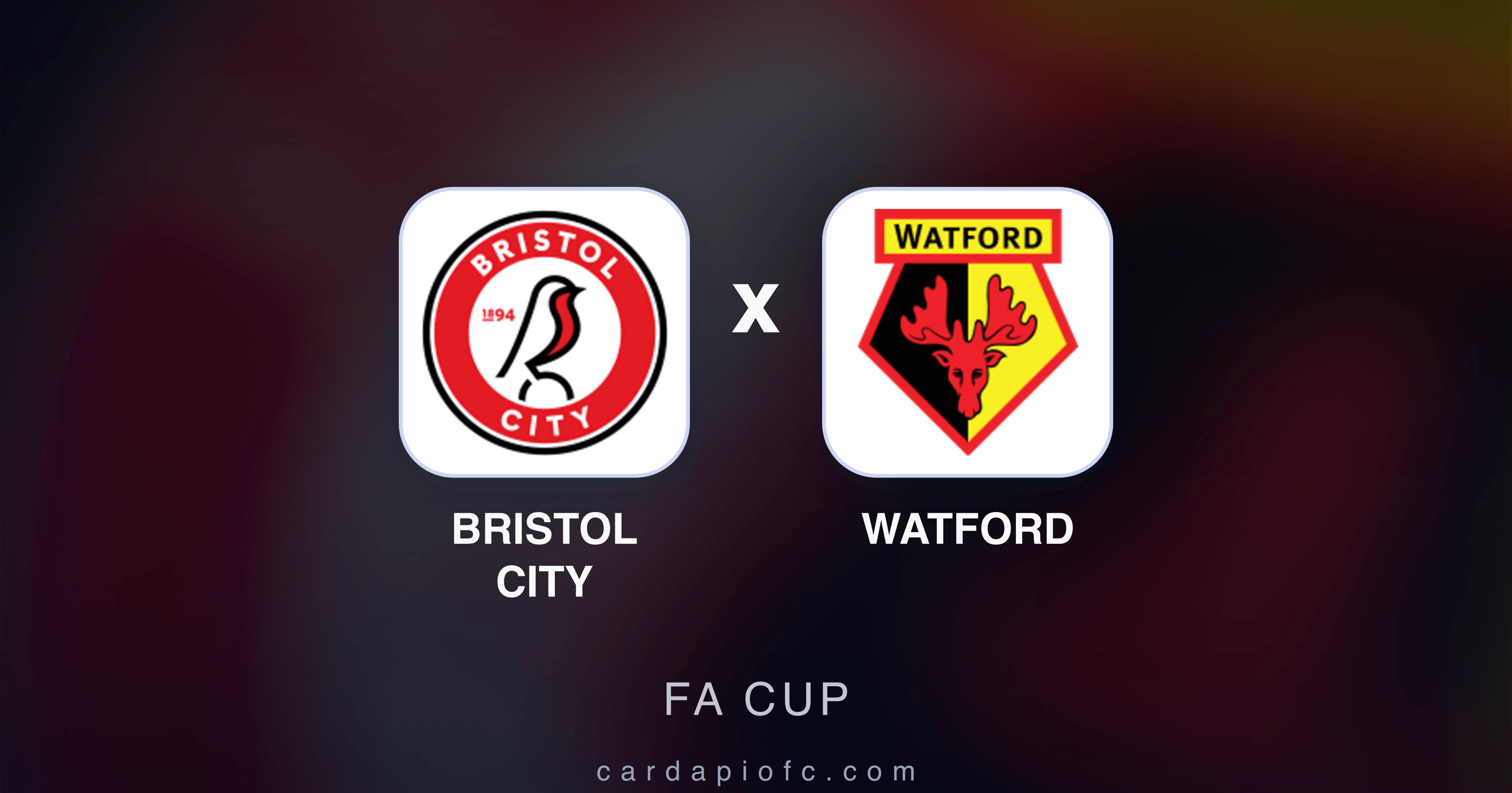Prévia da transmissão de Bristol City x Watford (FA Cup)