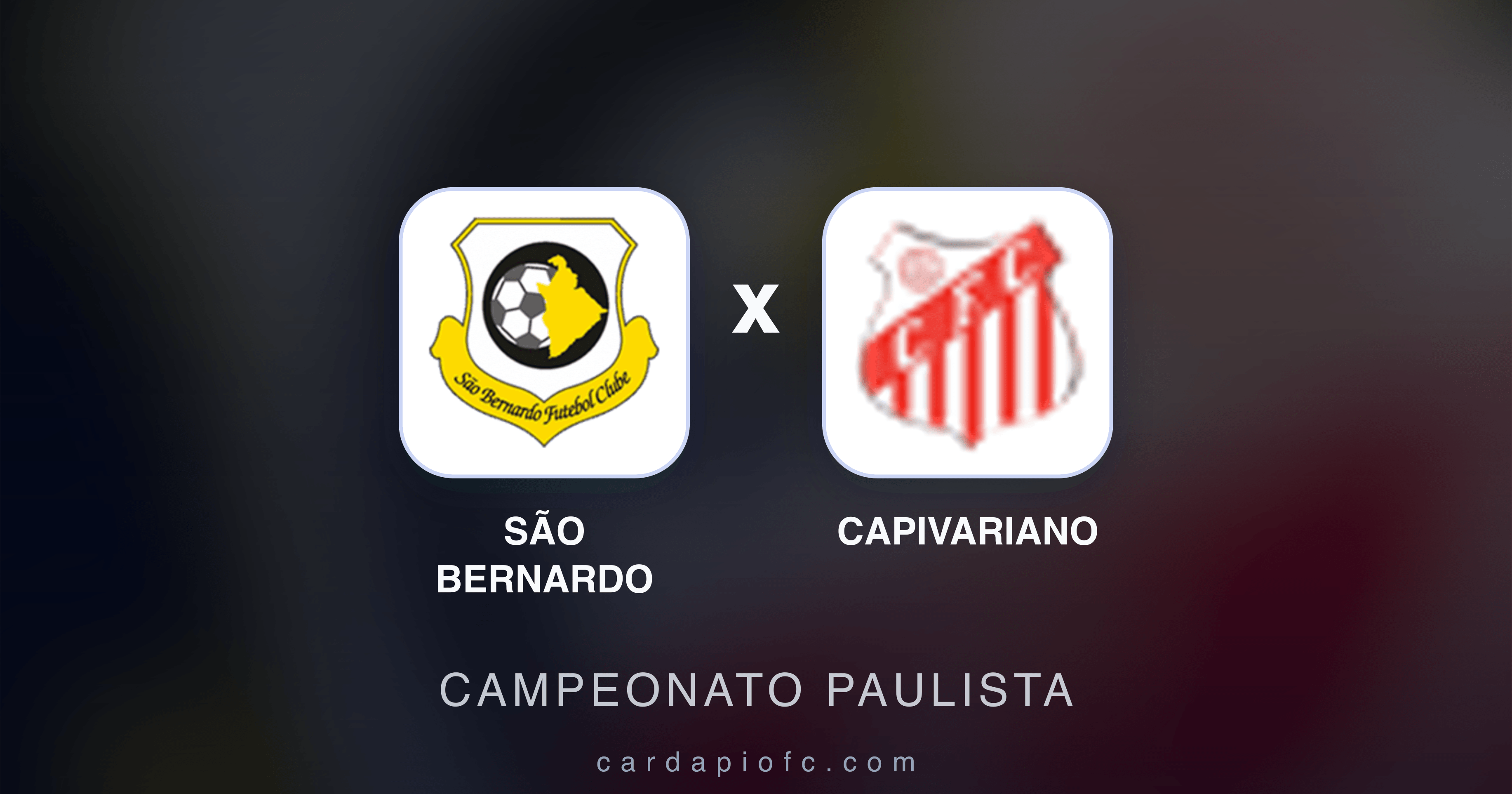 Prévia da transmissão de São Bernardo x Capivariano (Campeonato Paulista)