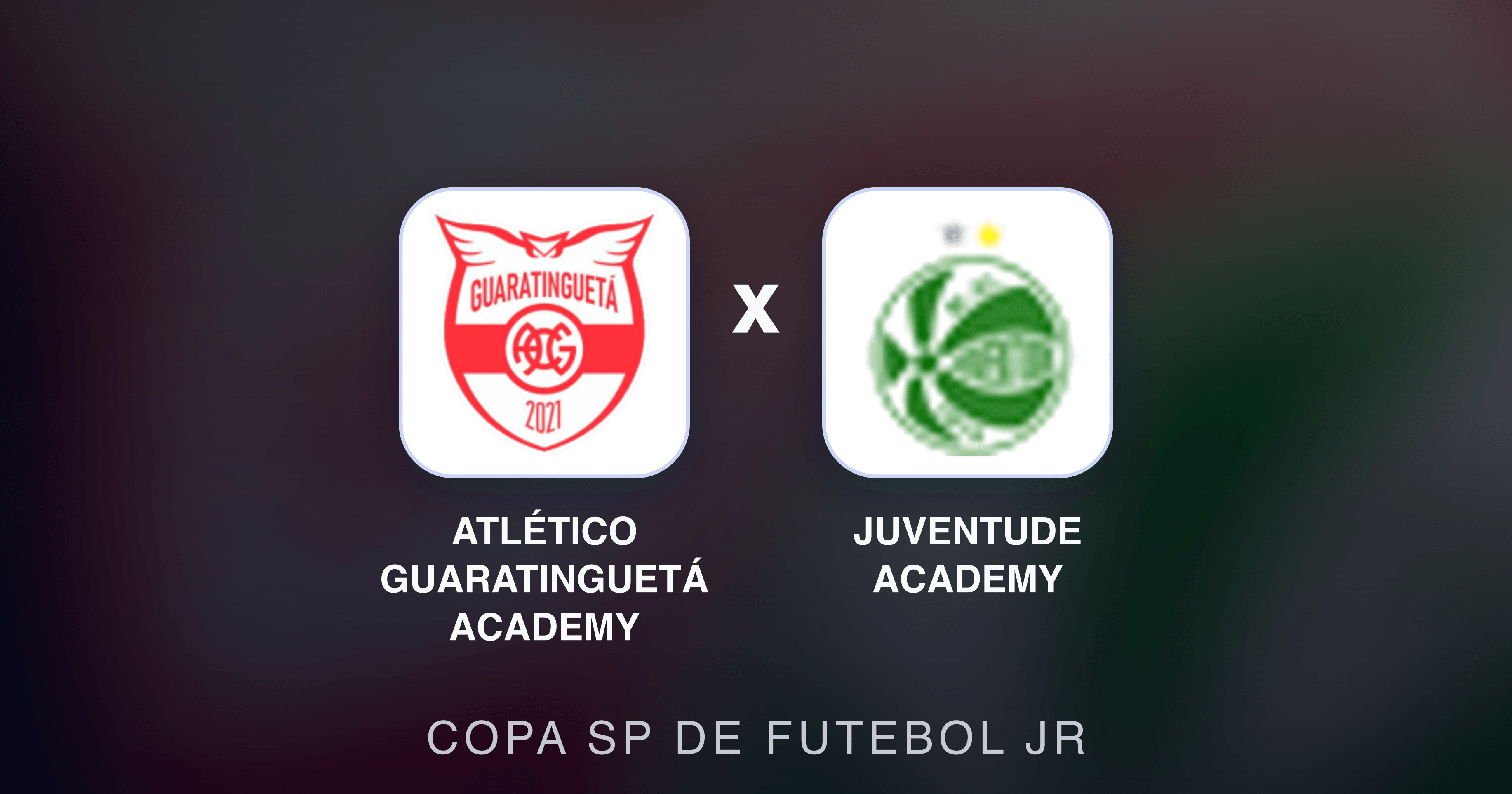 Prévia da transmissão de Atlético Guaratinguetá Academy x Juventude Academy (Copa SP de Futebol JR)