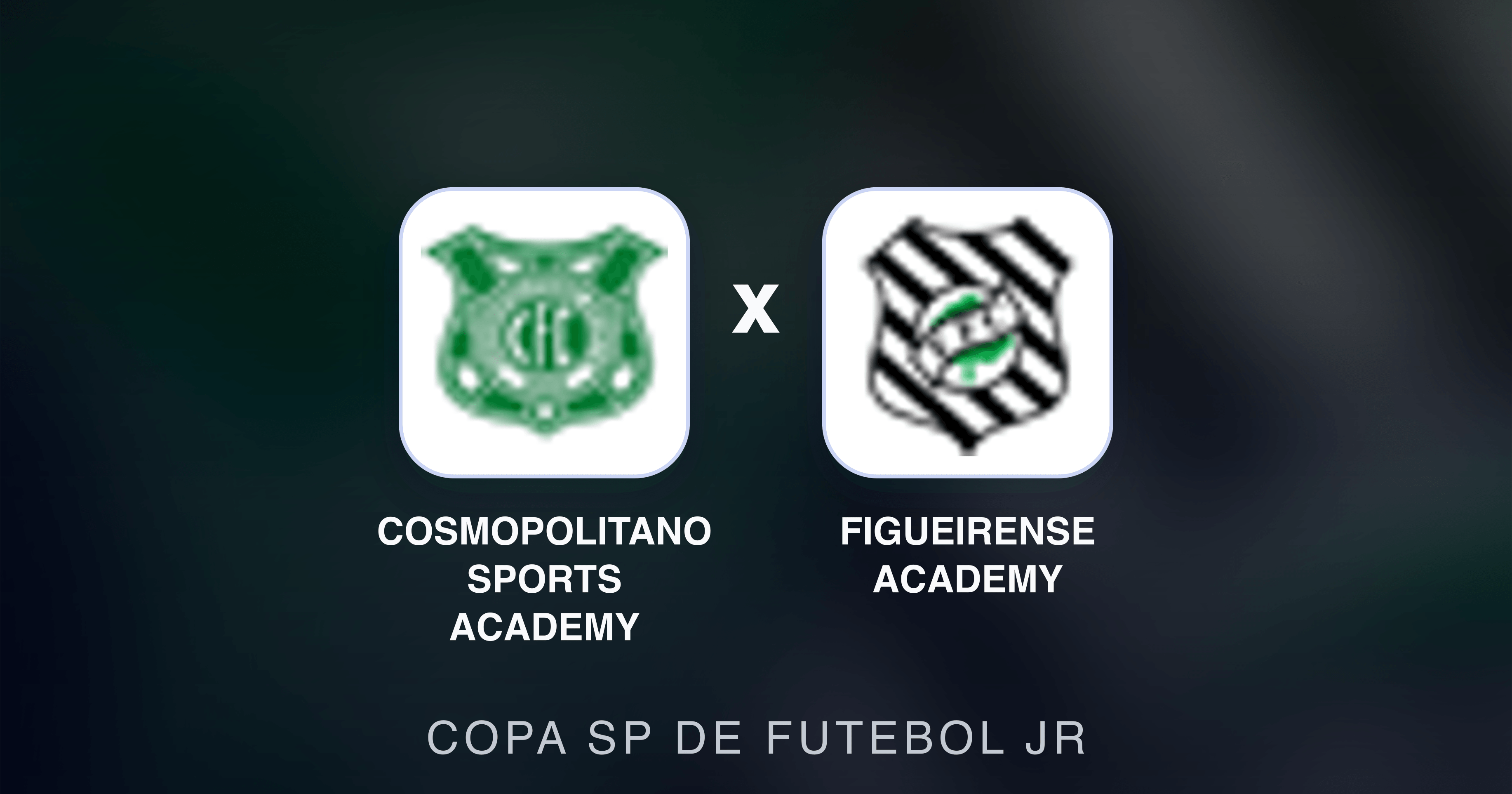 Prévia da transmissão de Cosmopolitano Sports Academy x Figueirense Academy (Copa SP de Futebol JR)