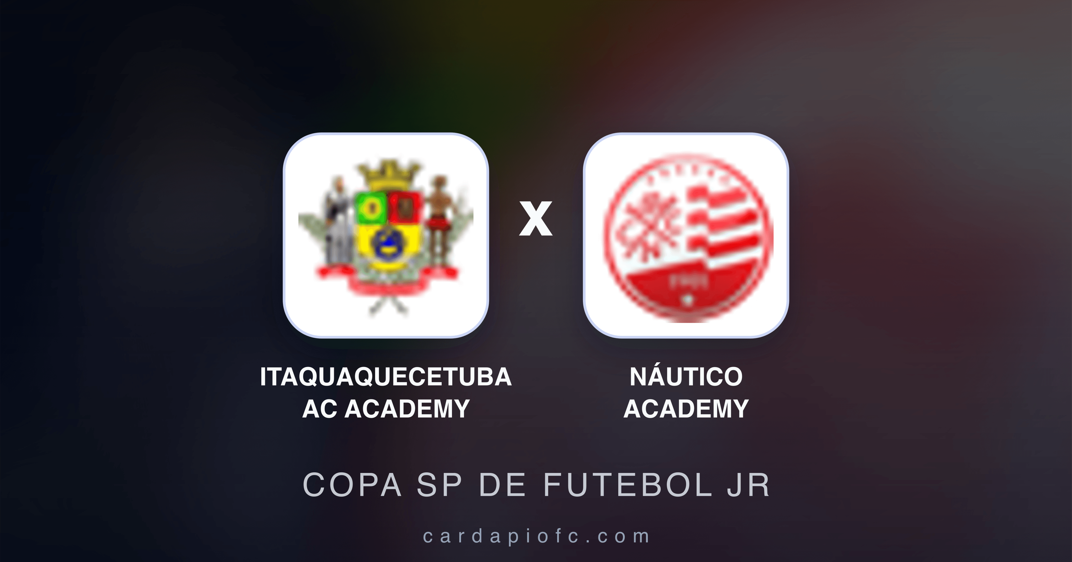 Prévia da transmissão de Itaquaquecetuba AC Academy x Náutico Academy (Copa SP de Futebol JR)