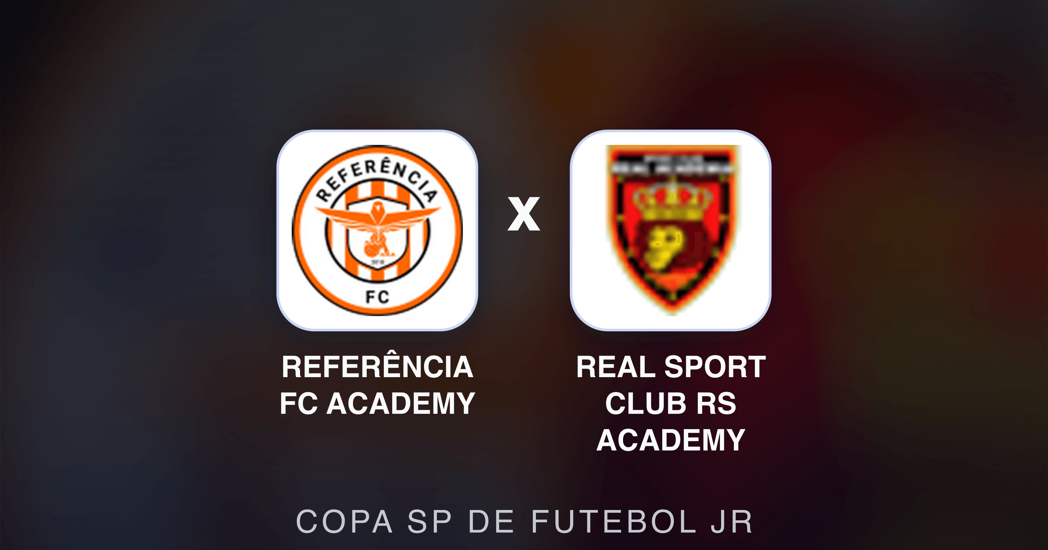 Prévia da transmissão de Referência FC Academy x Real Sport Club RS Academy (Copa SP de Futebol JR)
