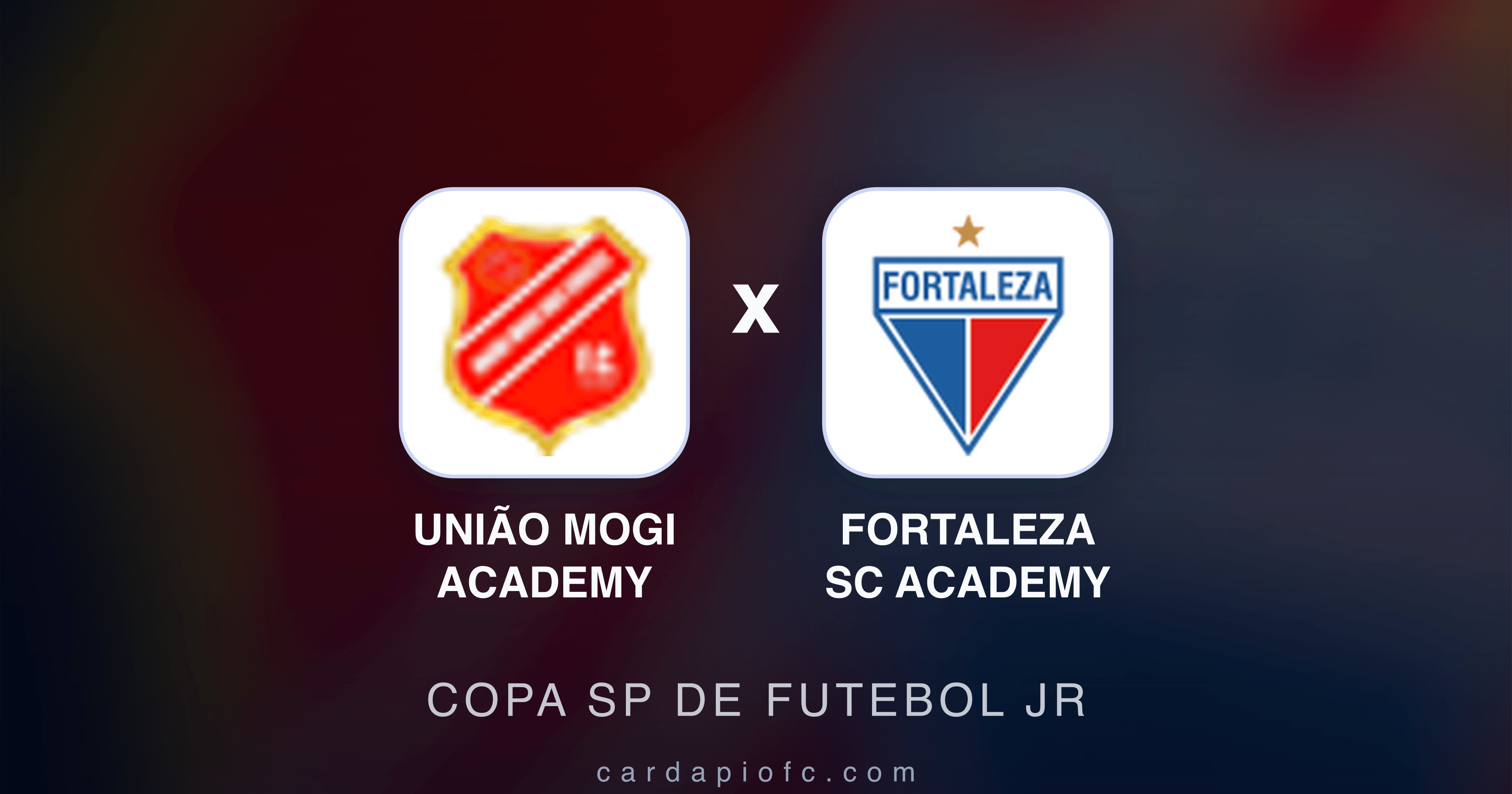 Prévia da transmissão de União Mogi Academy x Fortaleza SC Academy (Copa SP de Futebol JR)