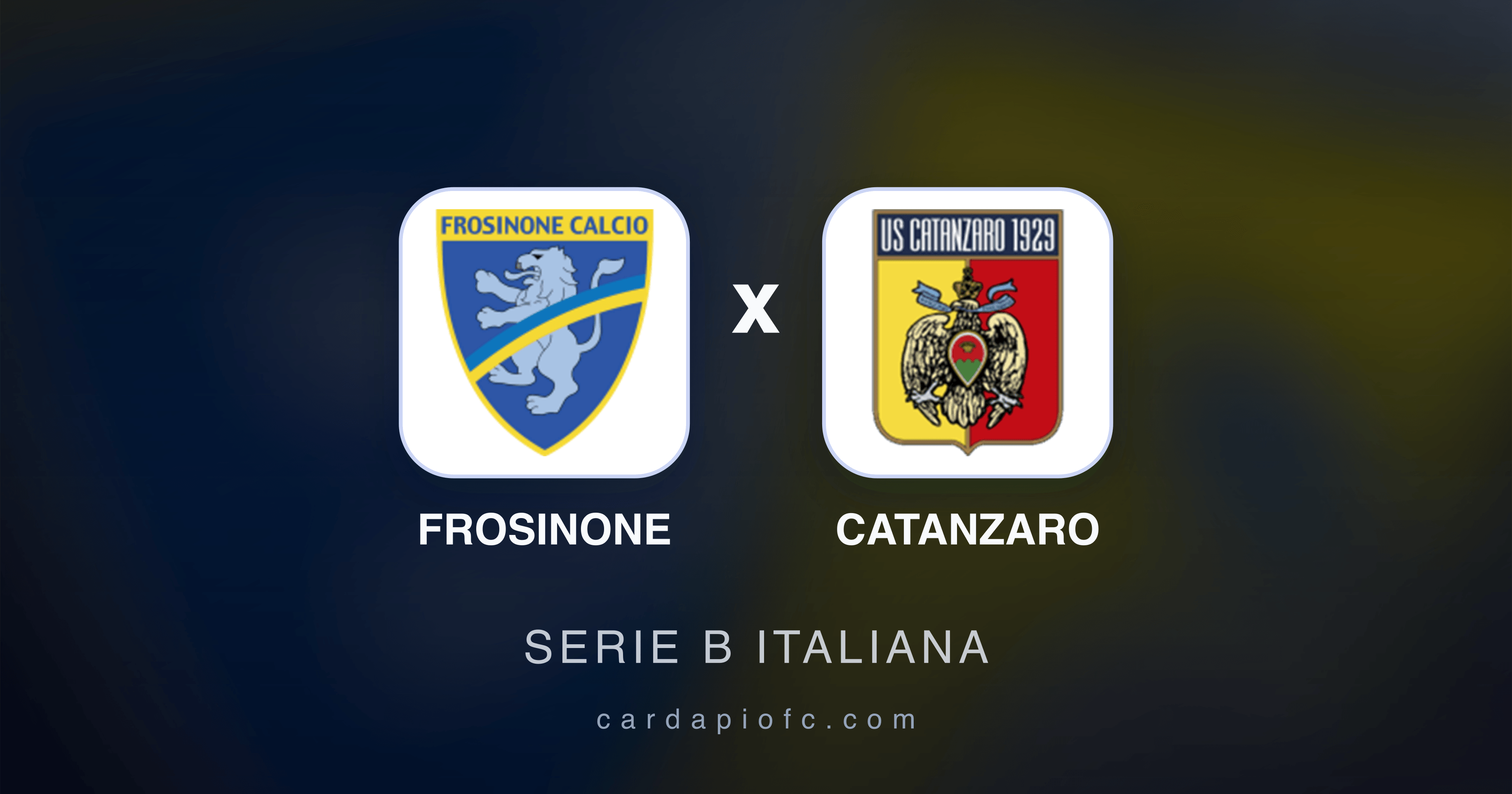 Prévia da transmissão de Frosinone x Catanzaro (Serie B Italiana)