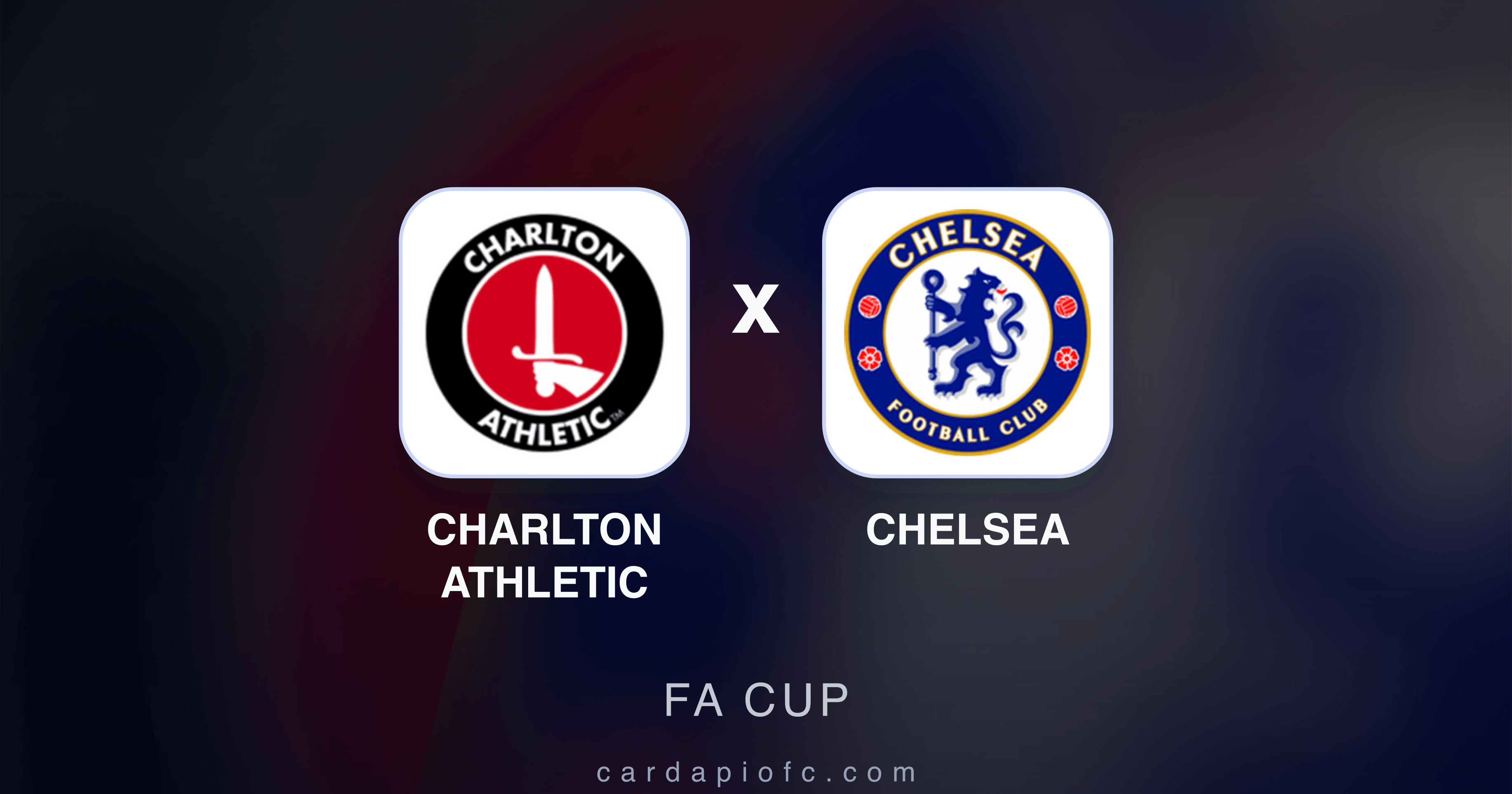 Prévia da transmissão de Charlton Athletic x Chelsea (FA Cup)