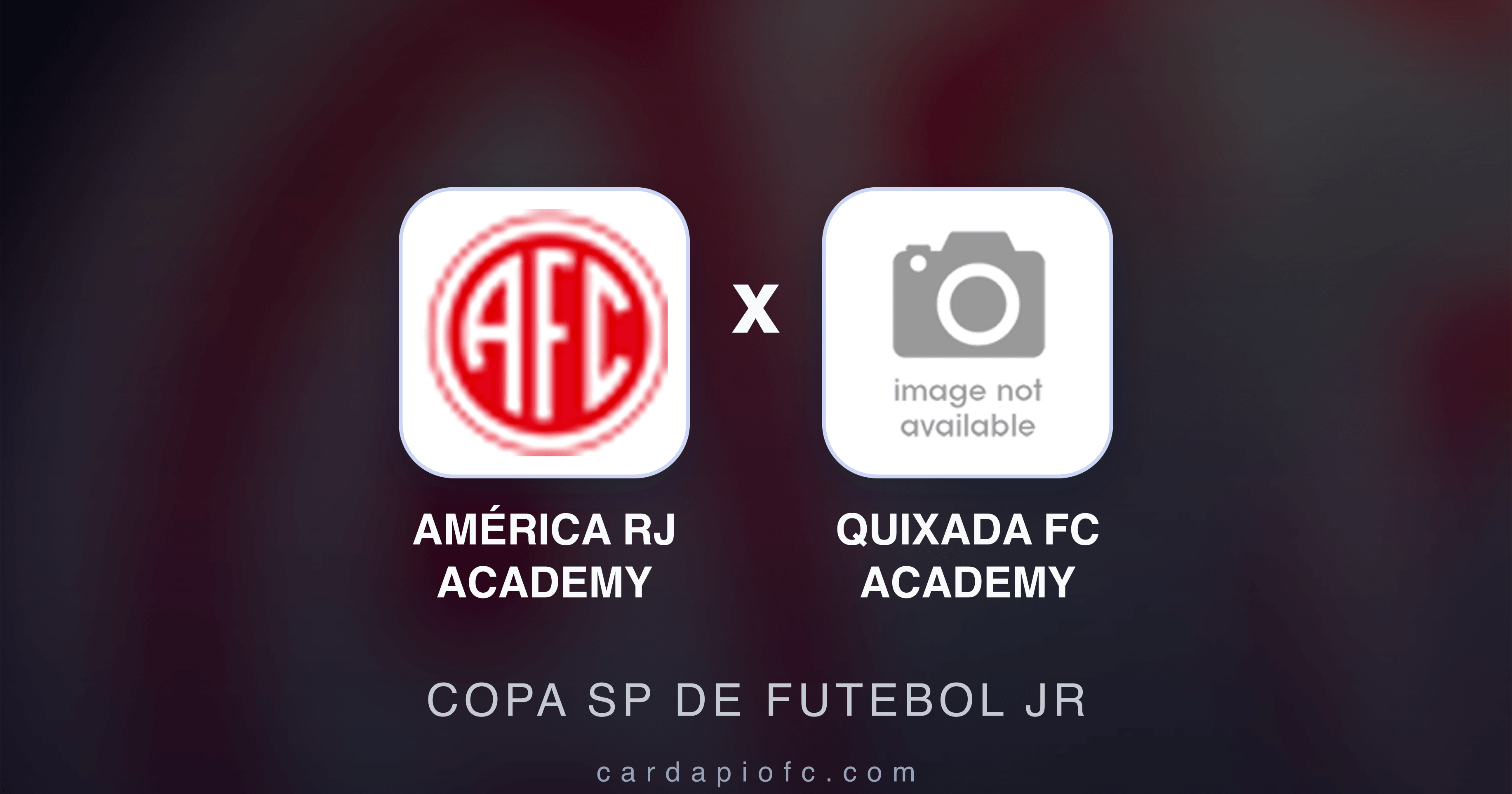 Prévia da transmissão de América RJ Academy x Quixada FC Academy (Copa SP de Futebol JR)