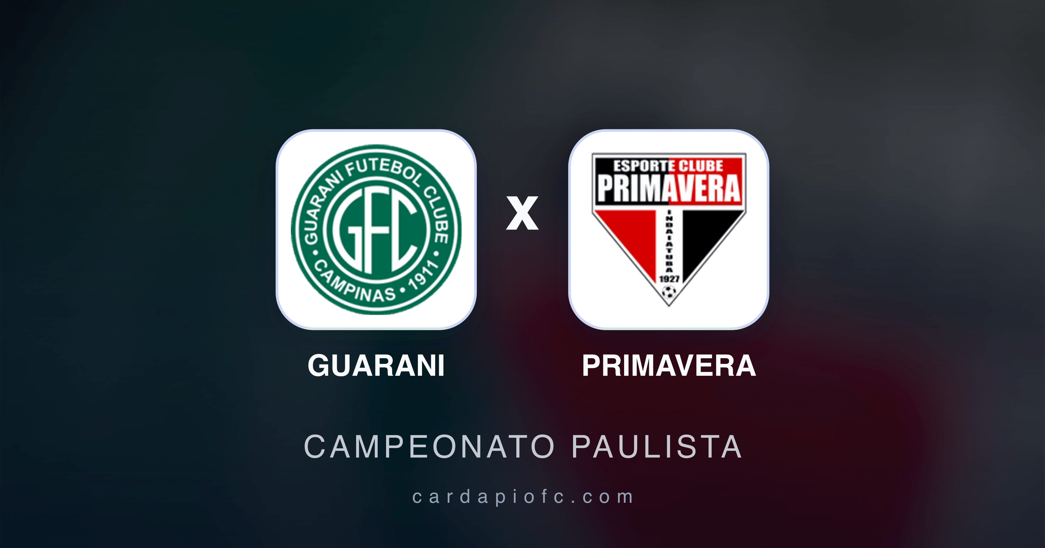Prévia da transmissão de Guarani x Primavera (Campeonato Paulista)