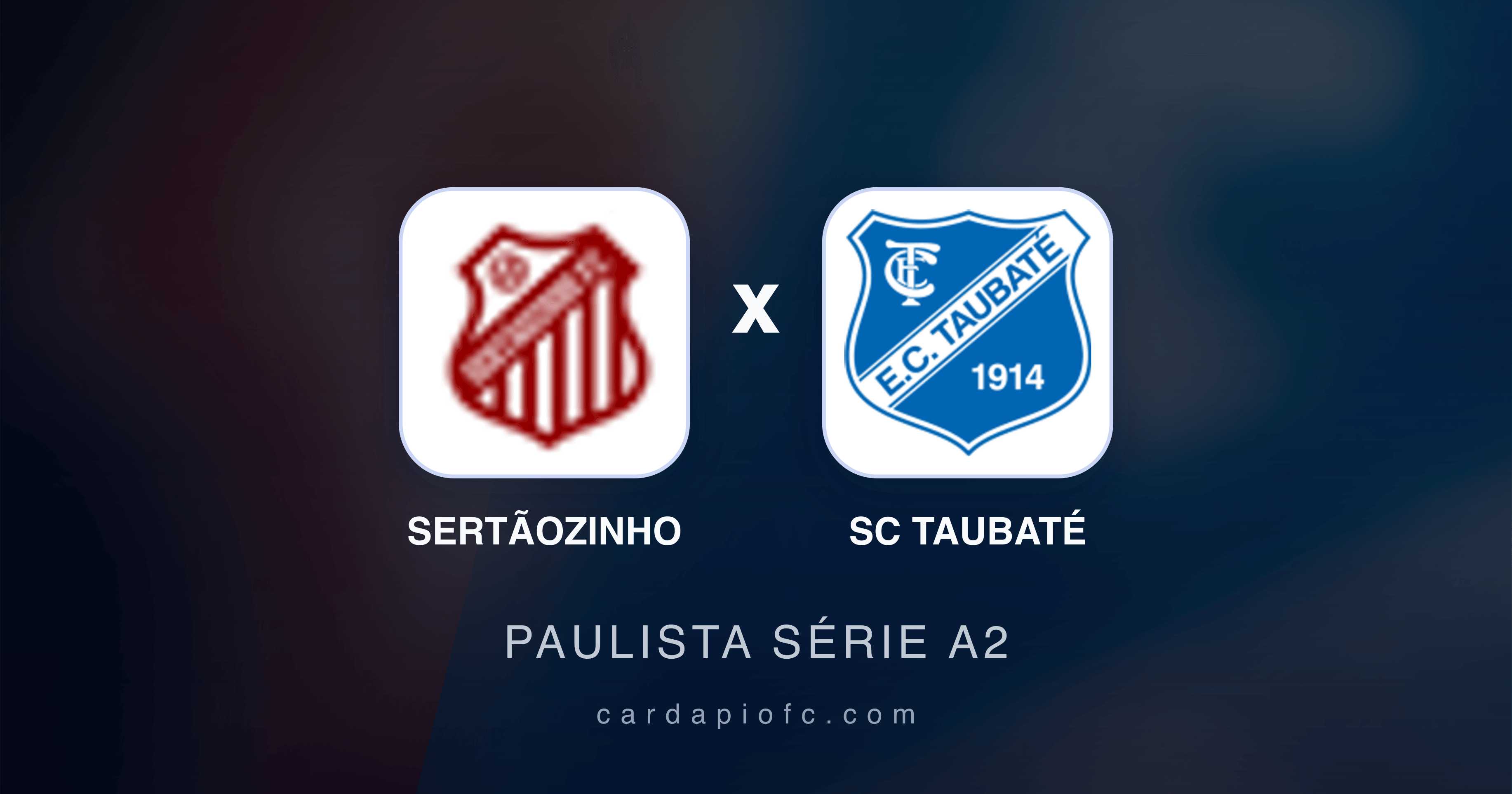 Prévia da transmissão de Sertãozinho x SC Taubaté (Paulista Série A2)