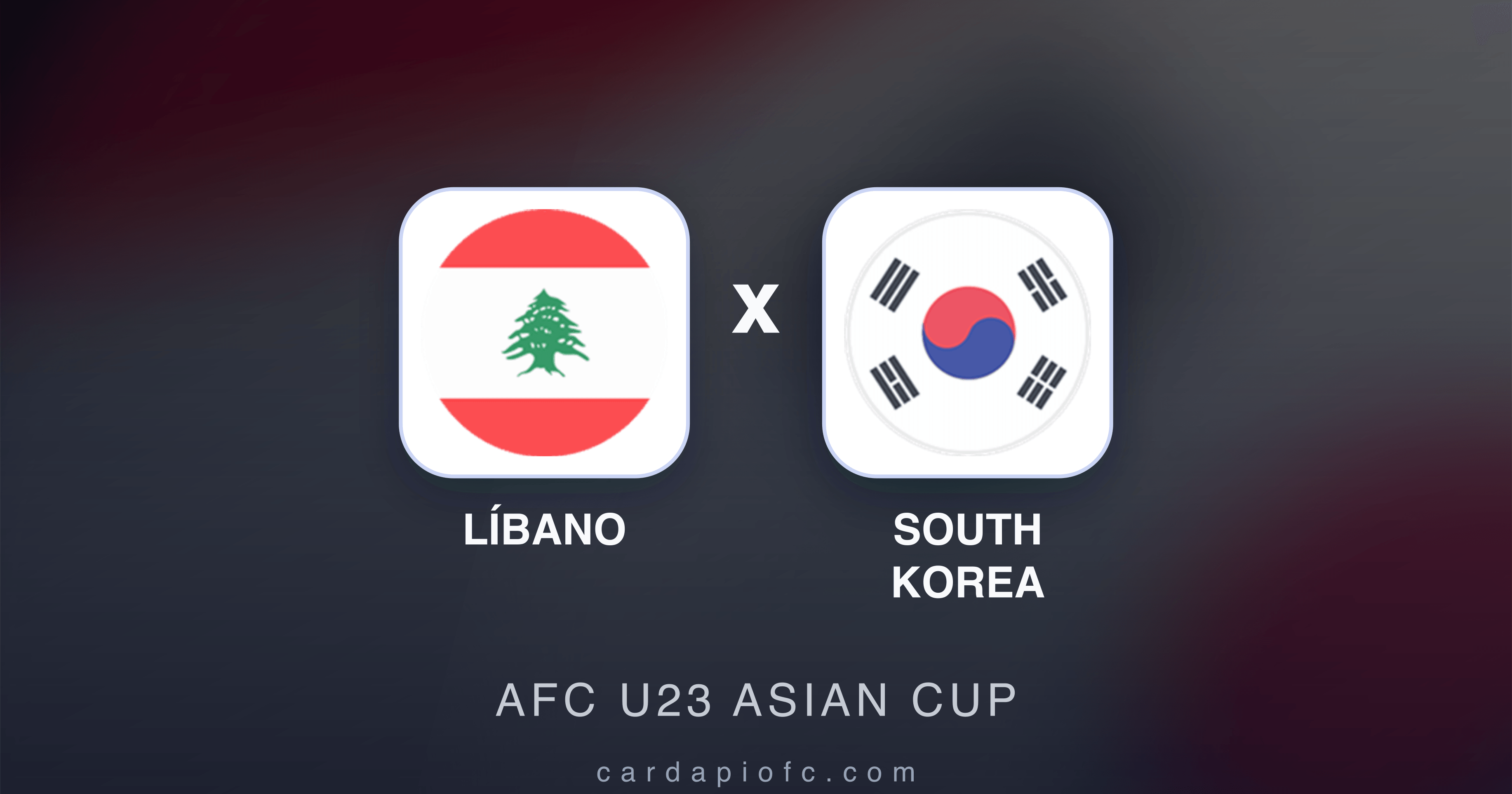 Prévia da transmissão de Líbano x South Korea (AFC U23 Asian Cup)
