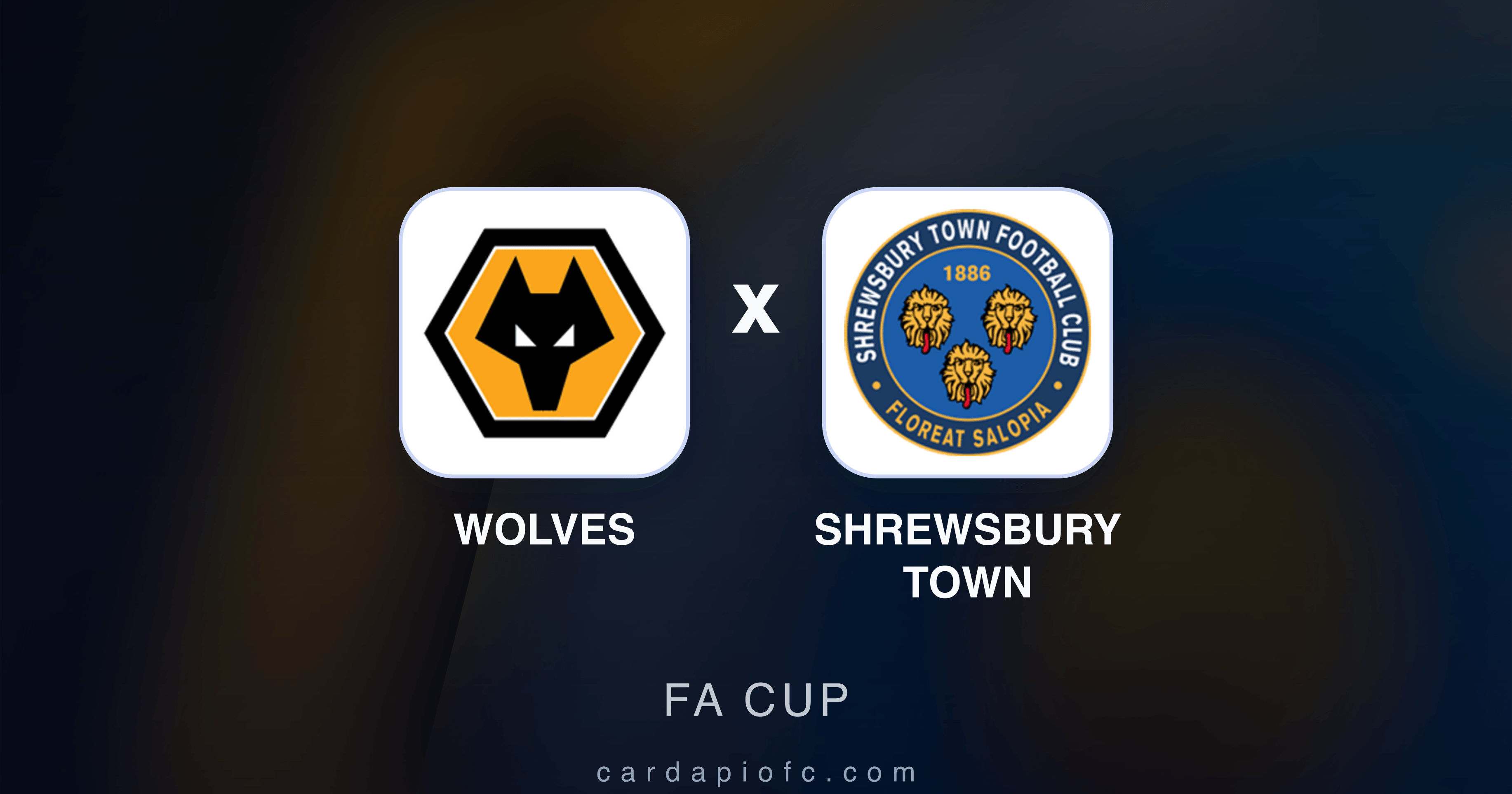 Prévia da transmissão de Wolves x Shrewsbury Town (FA Cup)