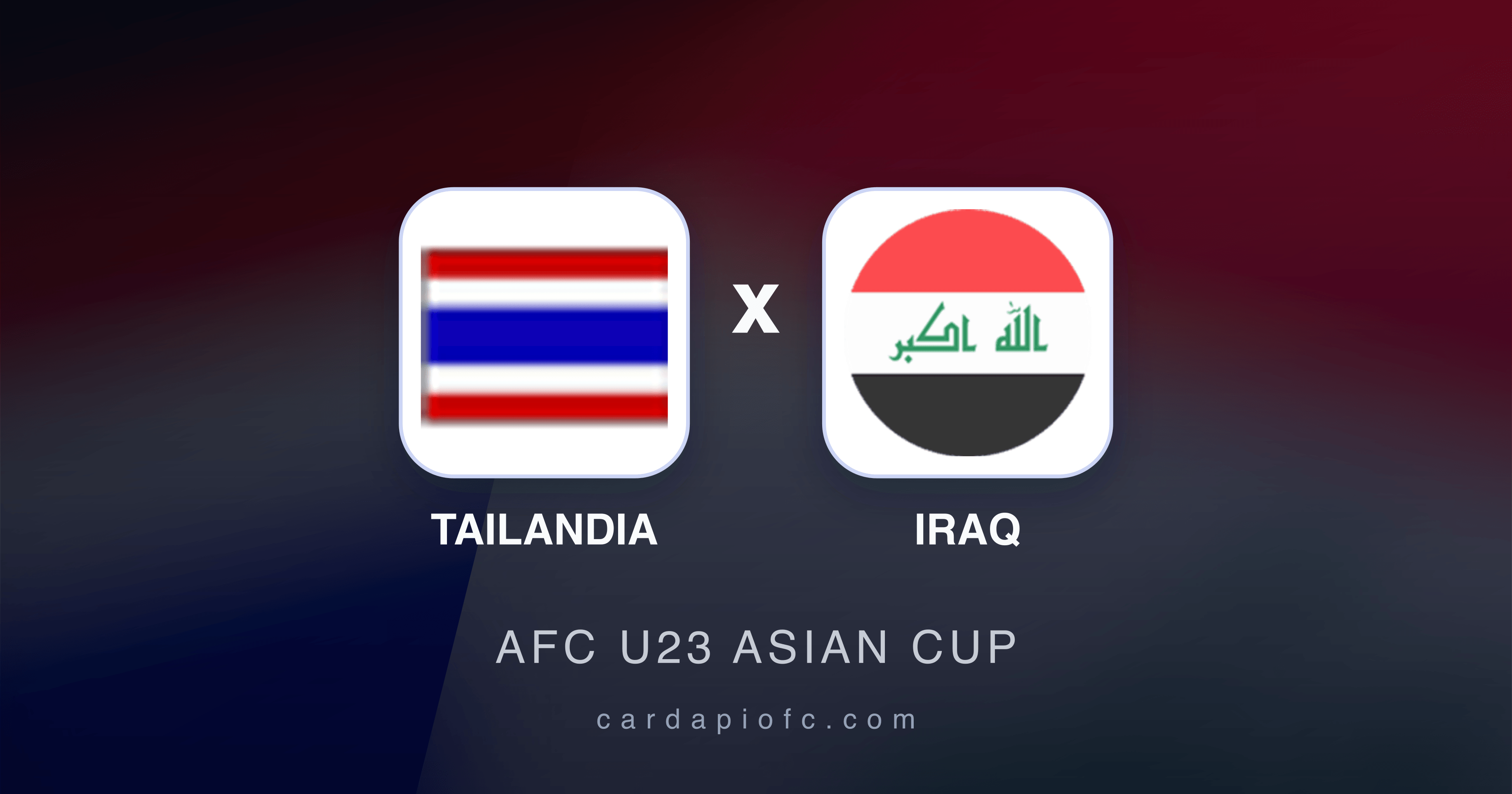 Prévia da transmissão de Tailandia x Iraq (AFC U23 Asian Cup)