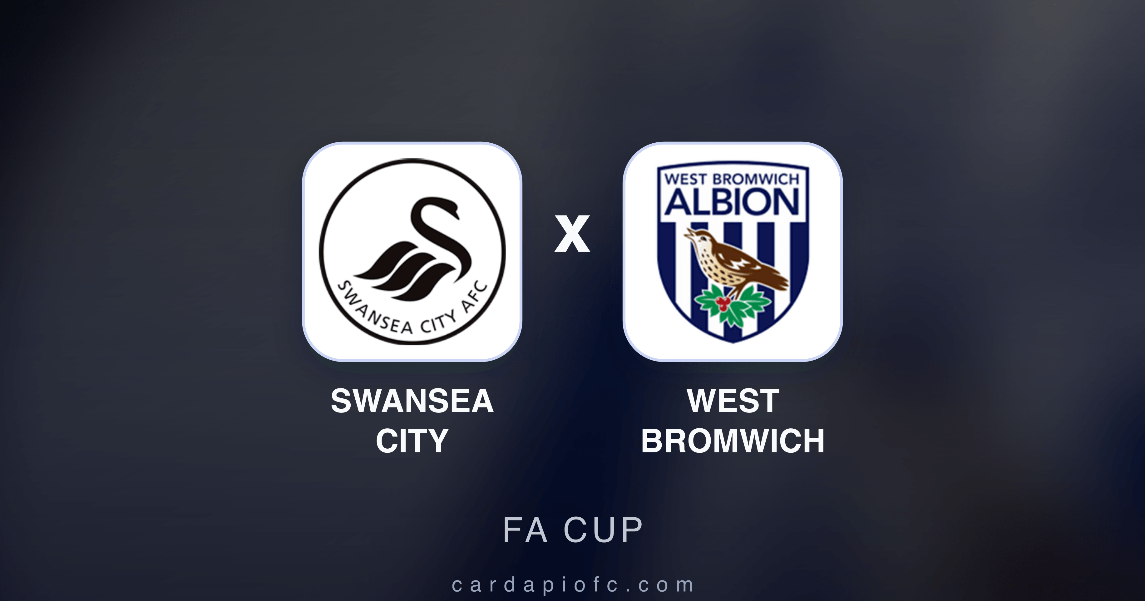 Prévia da transmissão de Swansea City x West Bromwich (FA Cup)