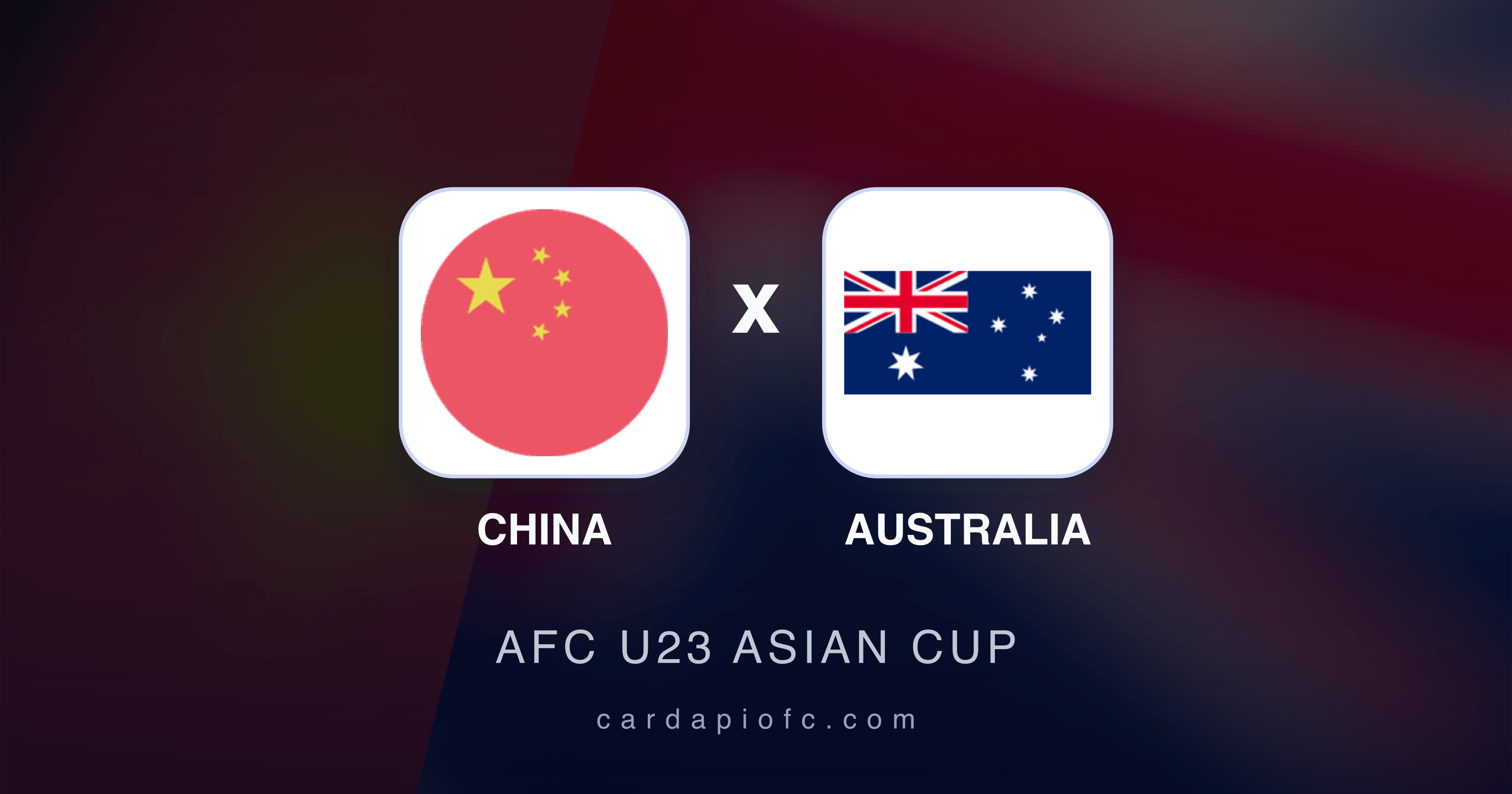 Prévia da transmissão de China x Australia (AFC U23 Asian Cup)