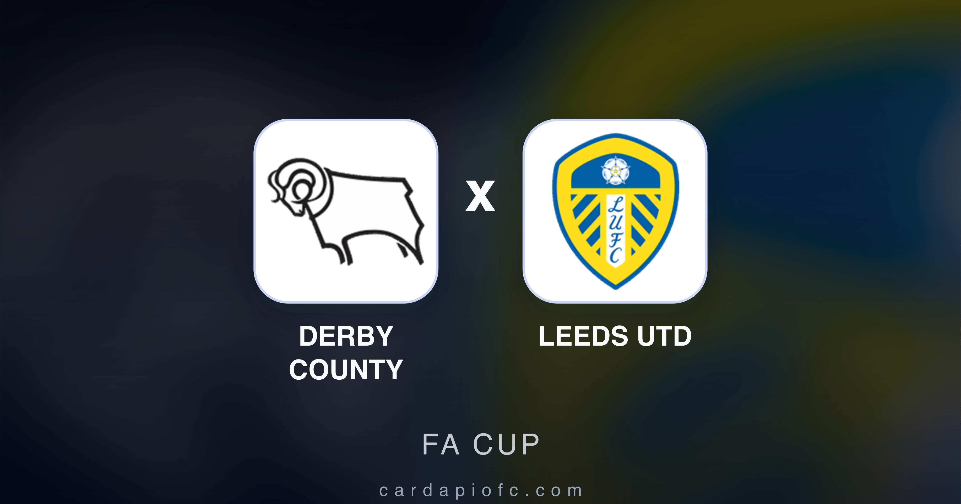 Prévia da transmissão de Derby County x Leeds Utd (FA Cup)