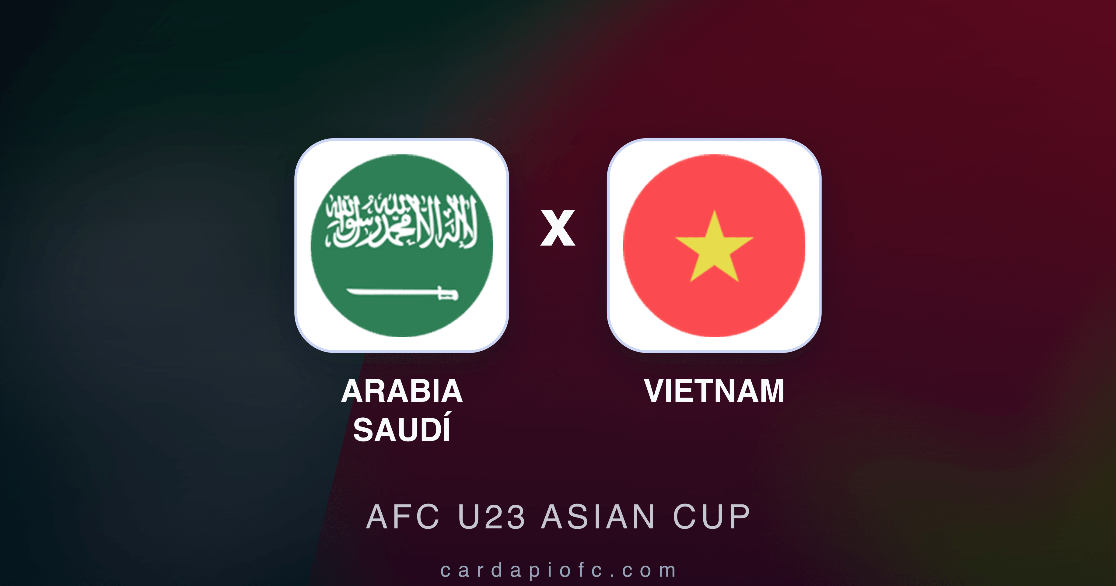 Prévia da transmissão de Arabia Saudí x Vietnam (AFC U23 Asian Cup)