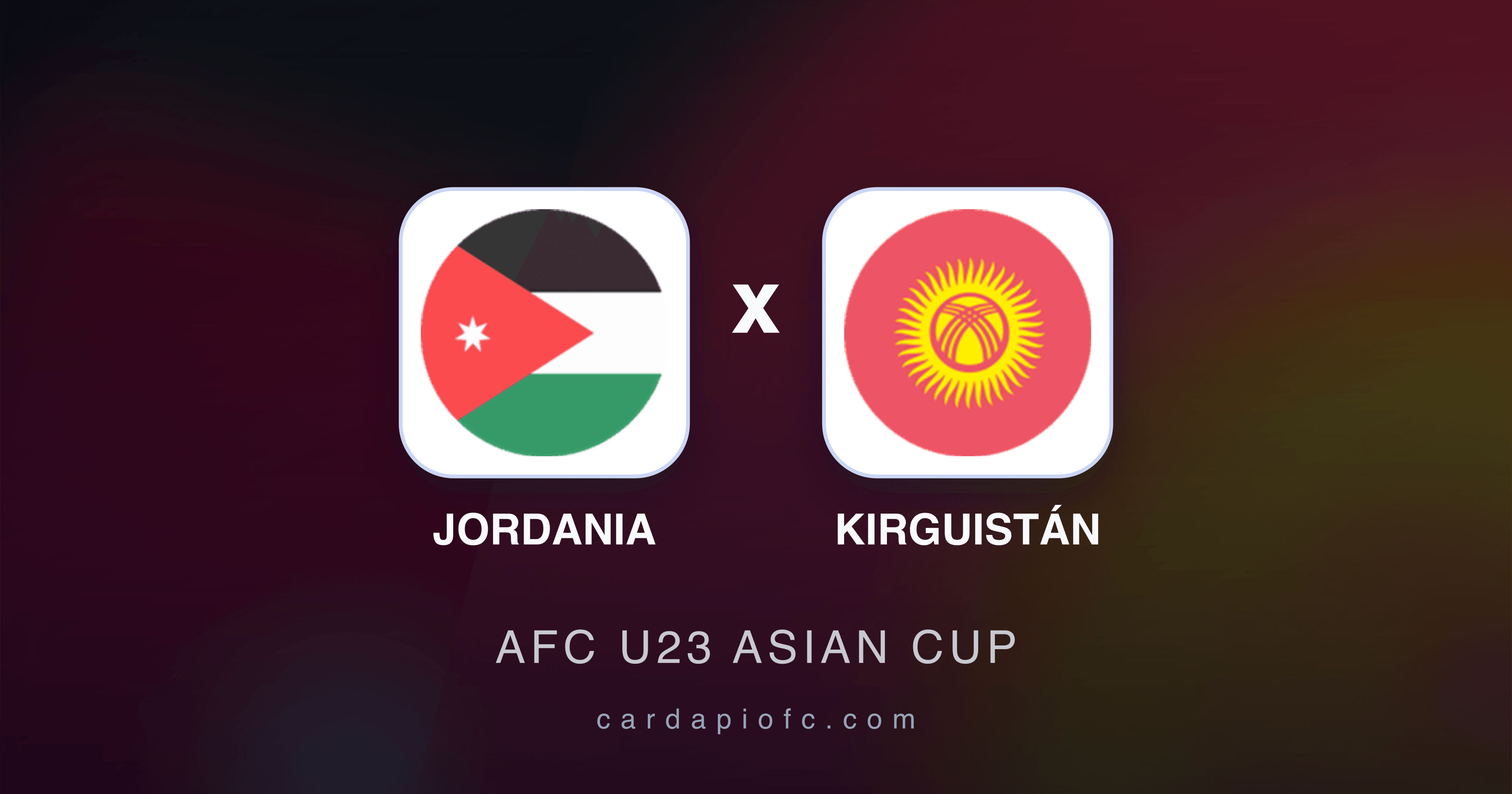 Prévia da transmissão de Jordania x Kirguistán (AFC U23 Asian Cup)