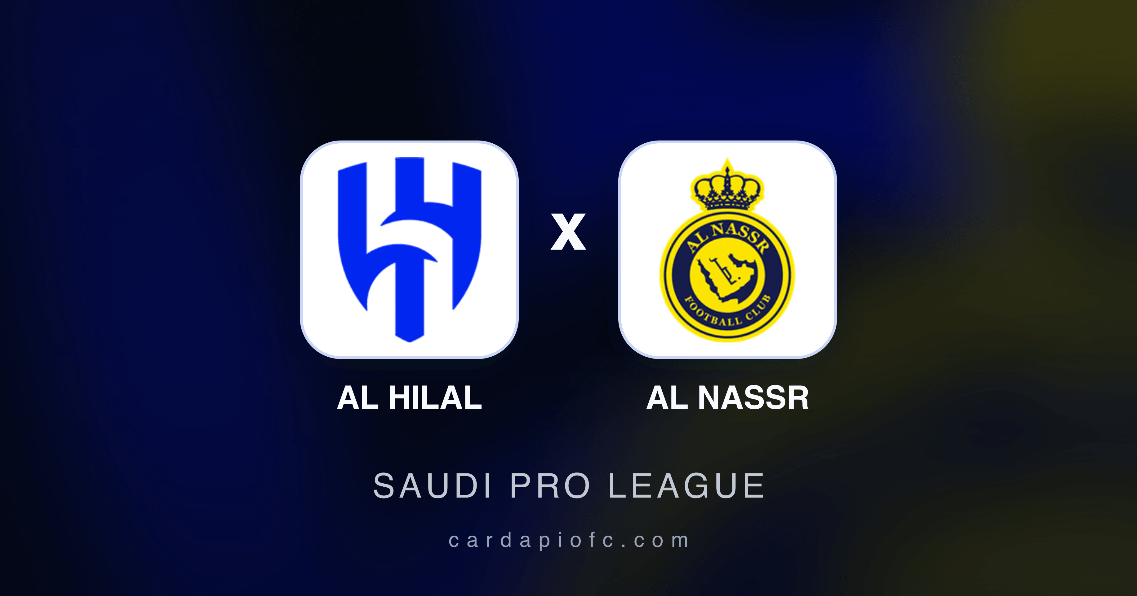 Prévia da transmissão de Al Hilal x Al Nassr (Saudi Pro League)