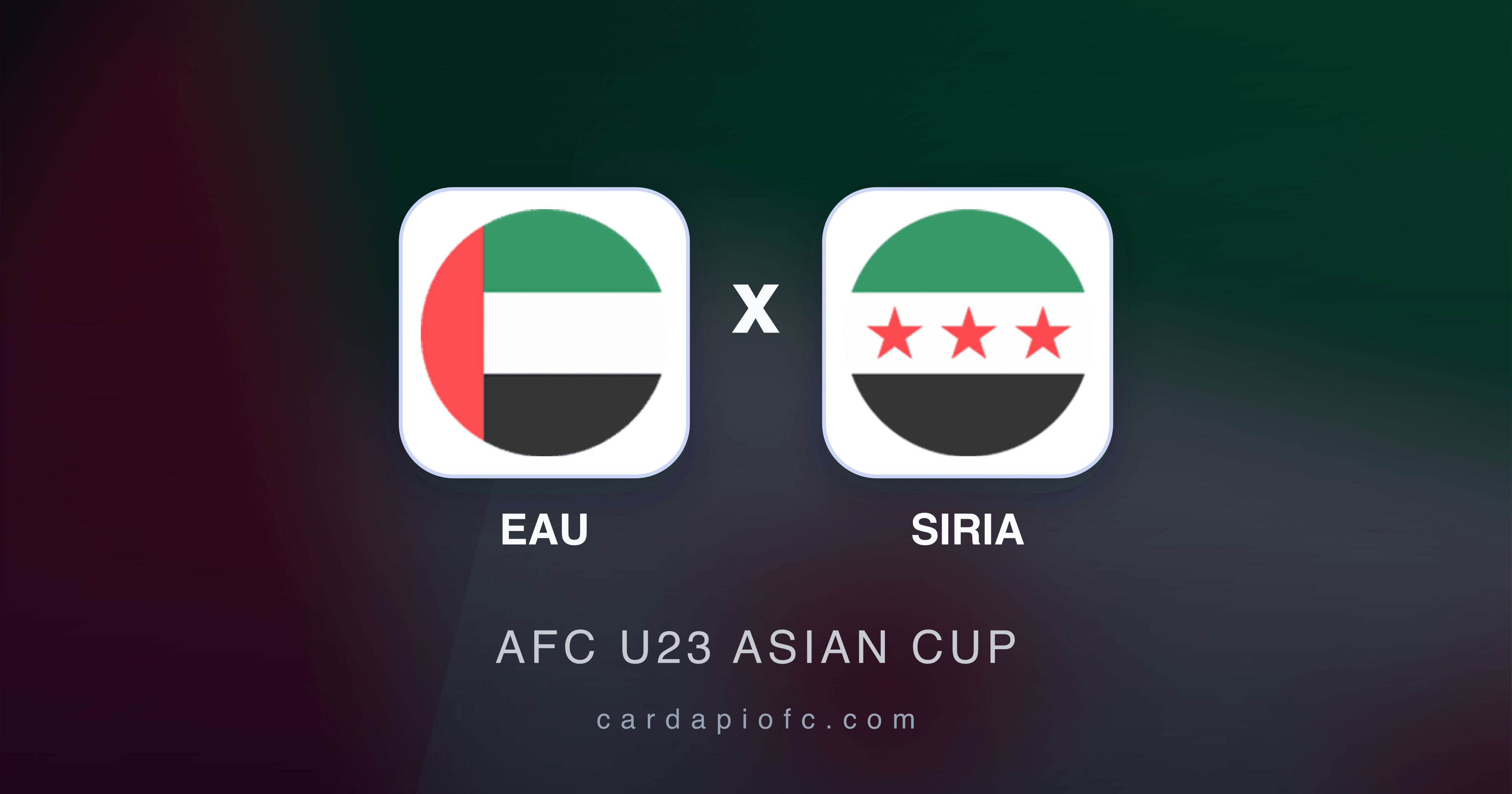 Prévia da transmissão de EAU x Siria (AFC U23 Asian Cup)