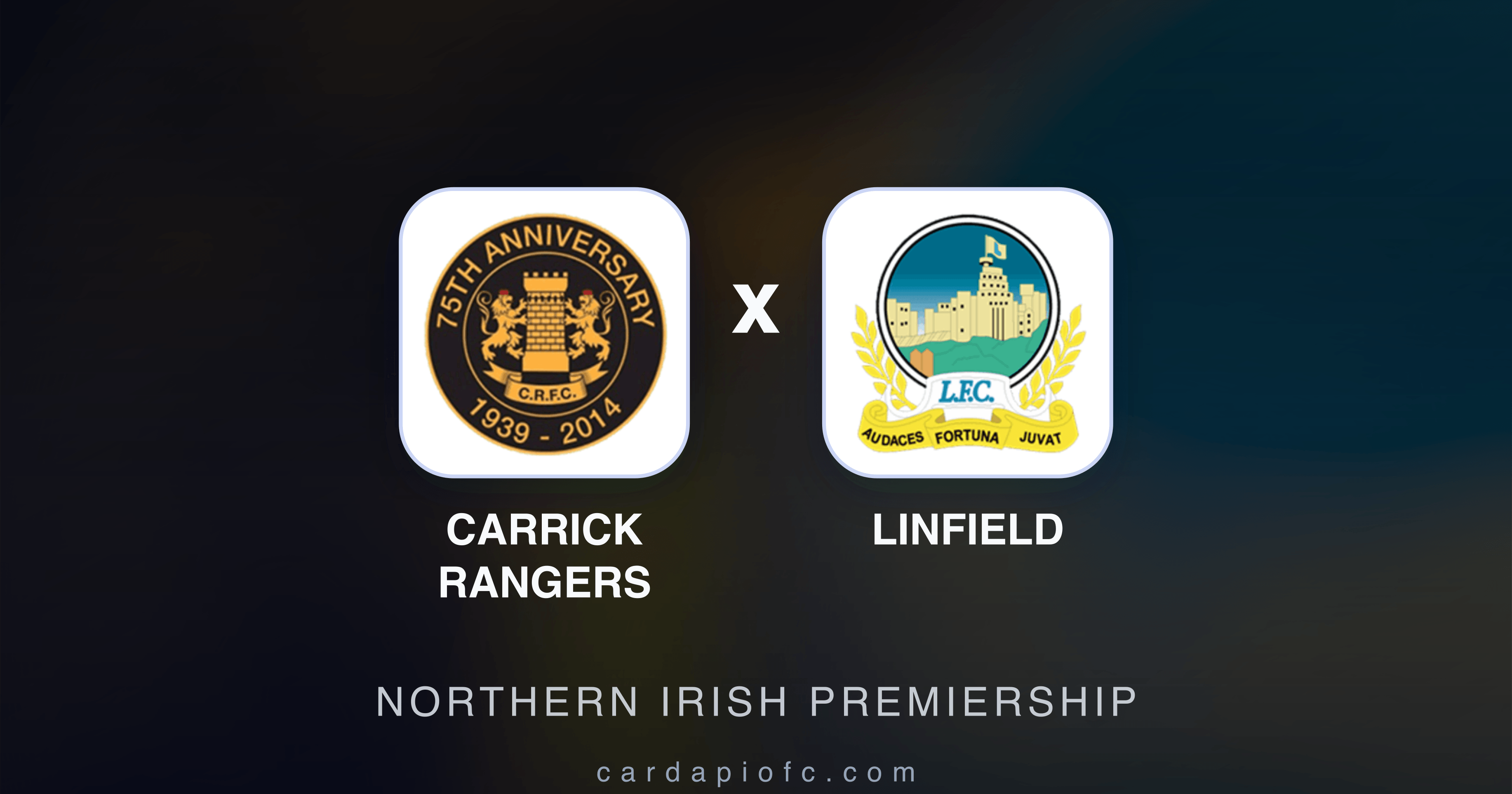 Prévia da transmissão de Carrick Rangers x Linfield (Northern Irish Premiership)