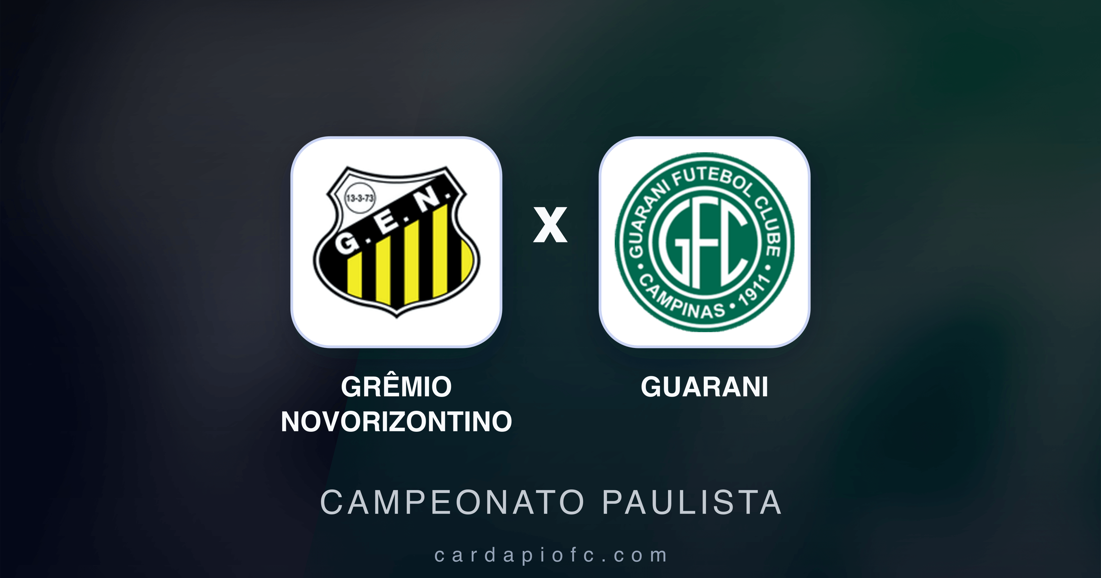 Prévia da transmissão de Grêmio Novorizontino x Guarani (Campeonato Paulista)
