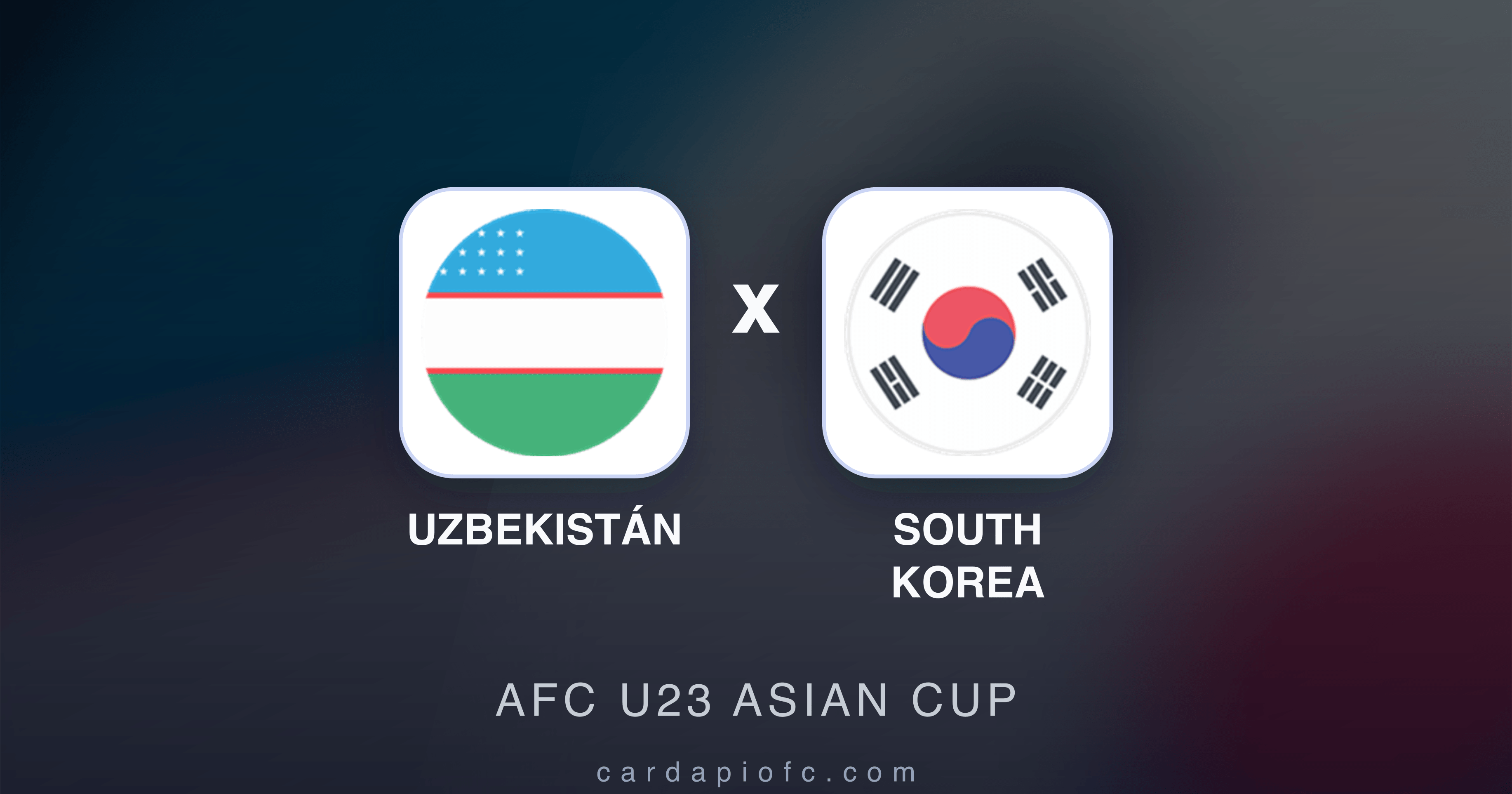 Prévia da transmissão de Uzbekistán x South Korea (AFC U23 Asian Cup)