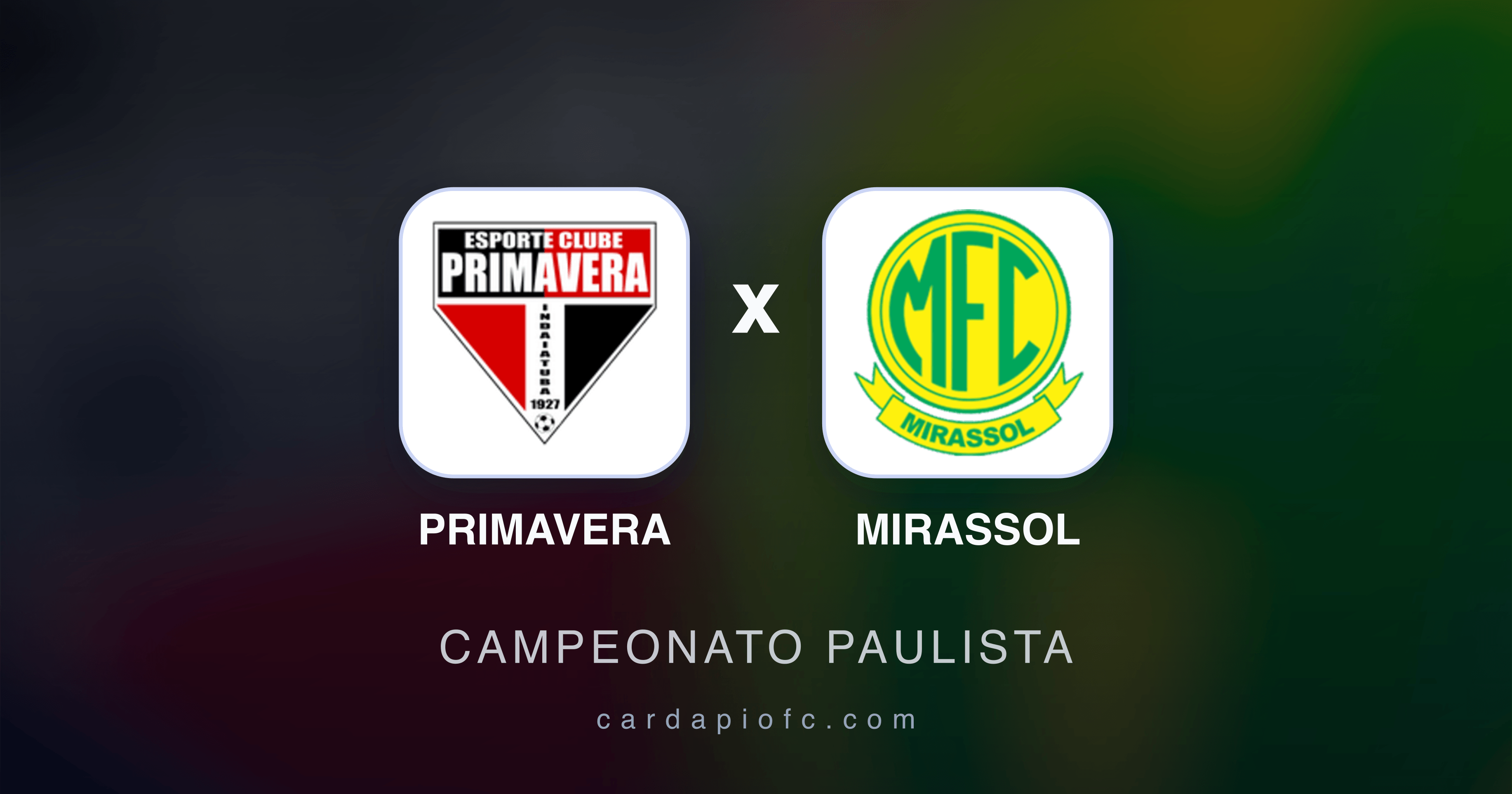 Prévia da transmissão de Primavera x Mirassol (Campeonato Paulista)