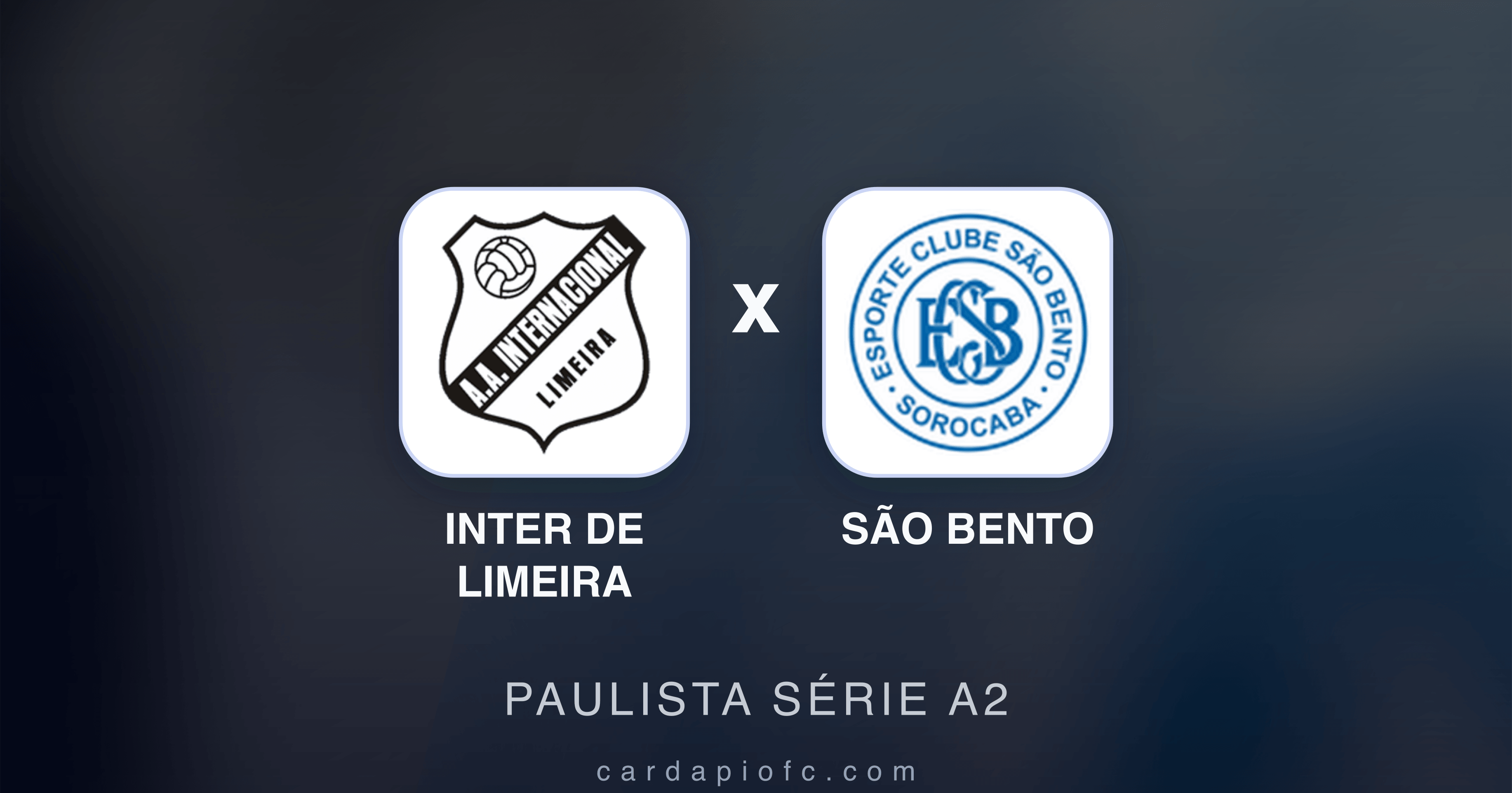 Prévia da transmissão de Inter de Limeira x São Bento (Paulista Série A2)