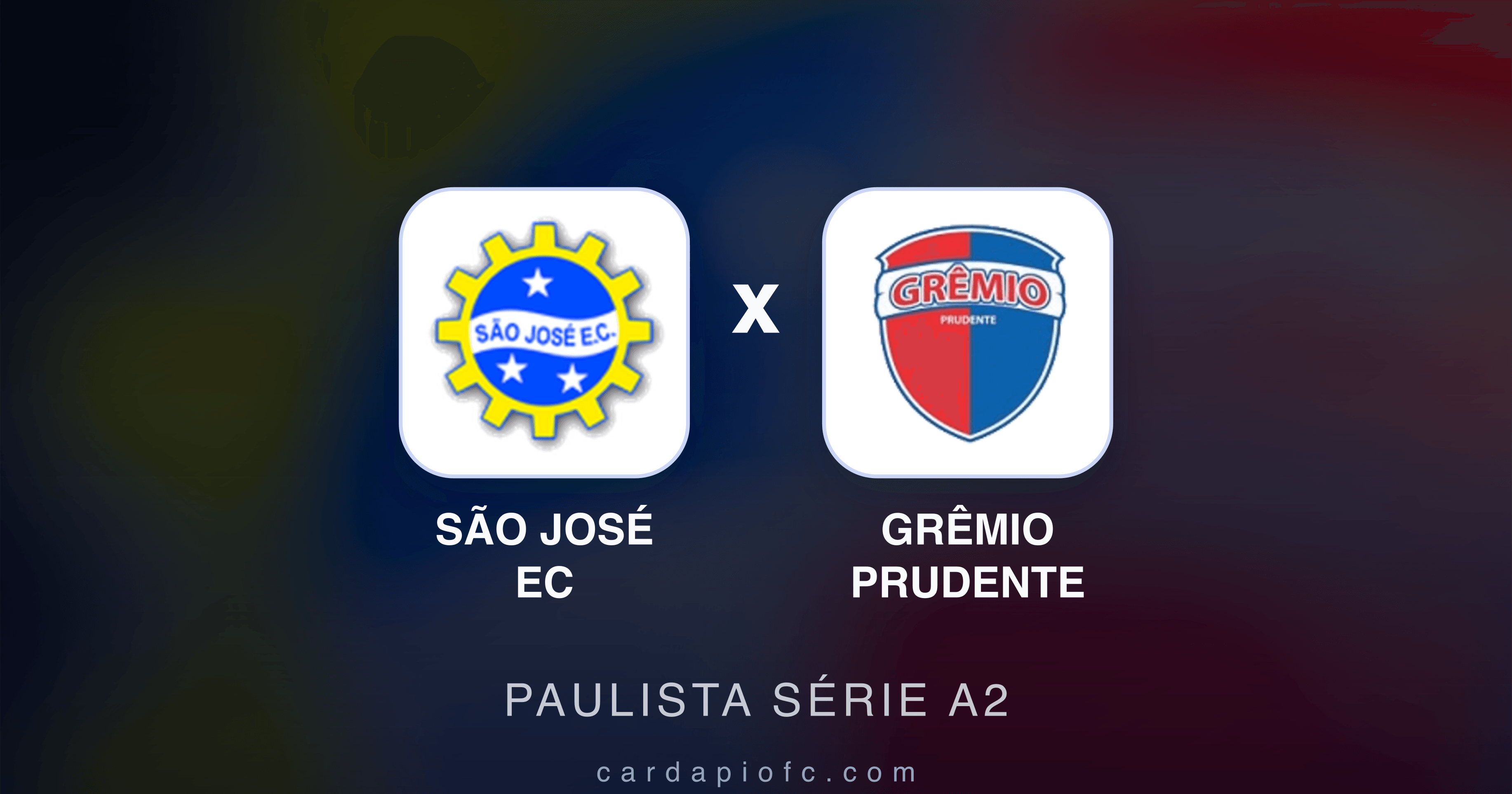 Prévia da transmissão de São José EC x Grêmio Prudente (Paulista Série A2)