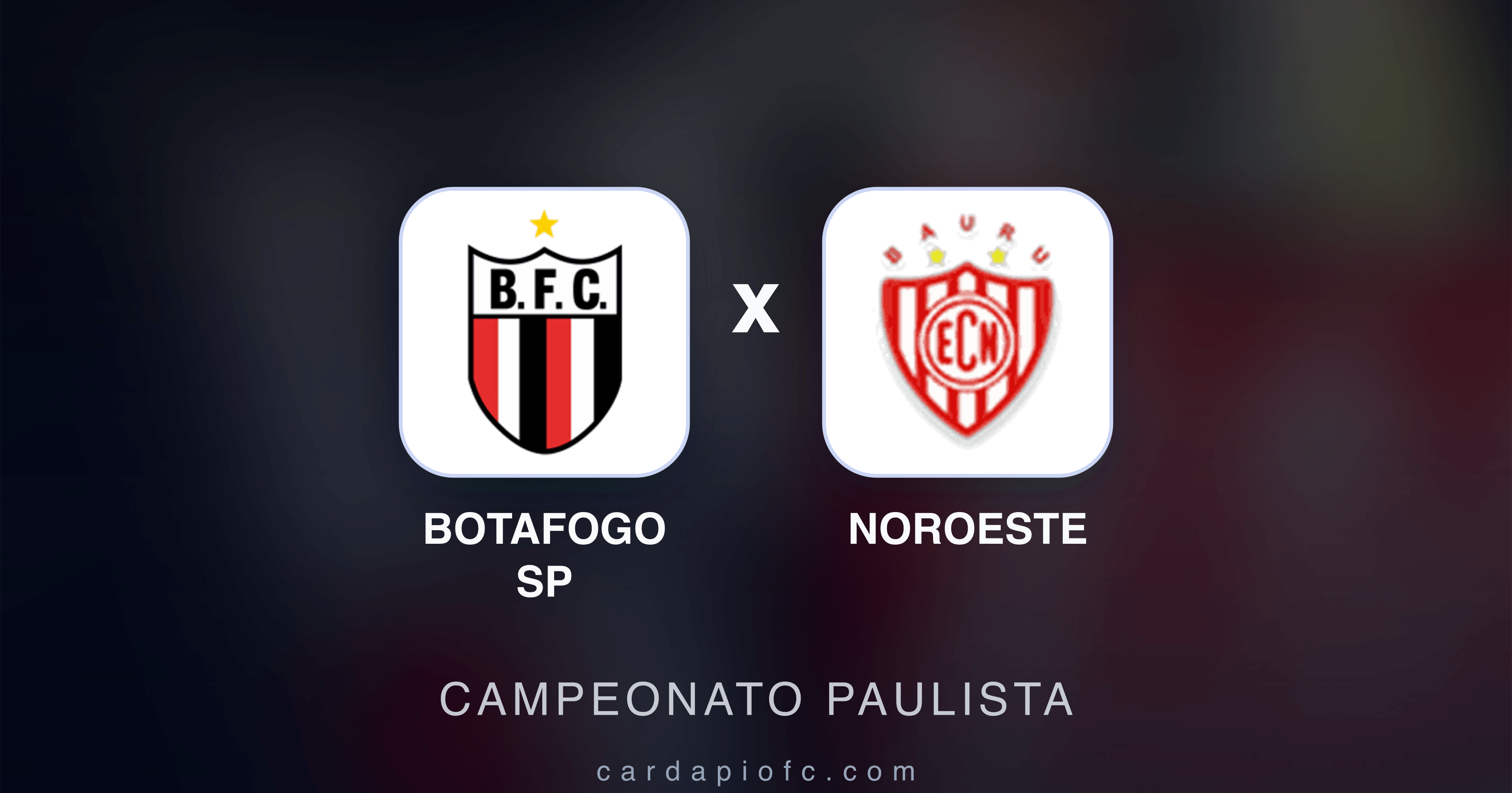 Prévia da transmissão de Botafogo SP x Noroeste (Campeonato Paulista)
