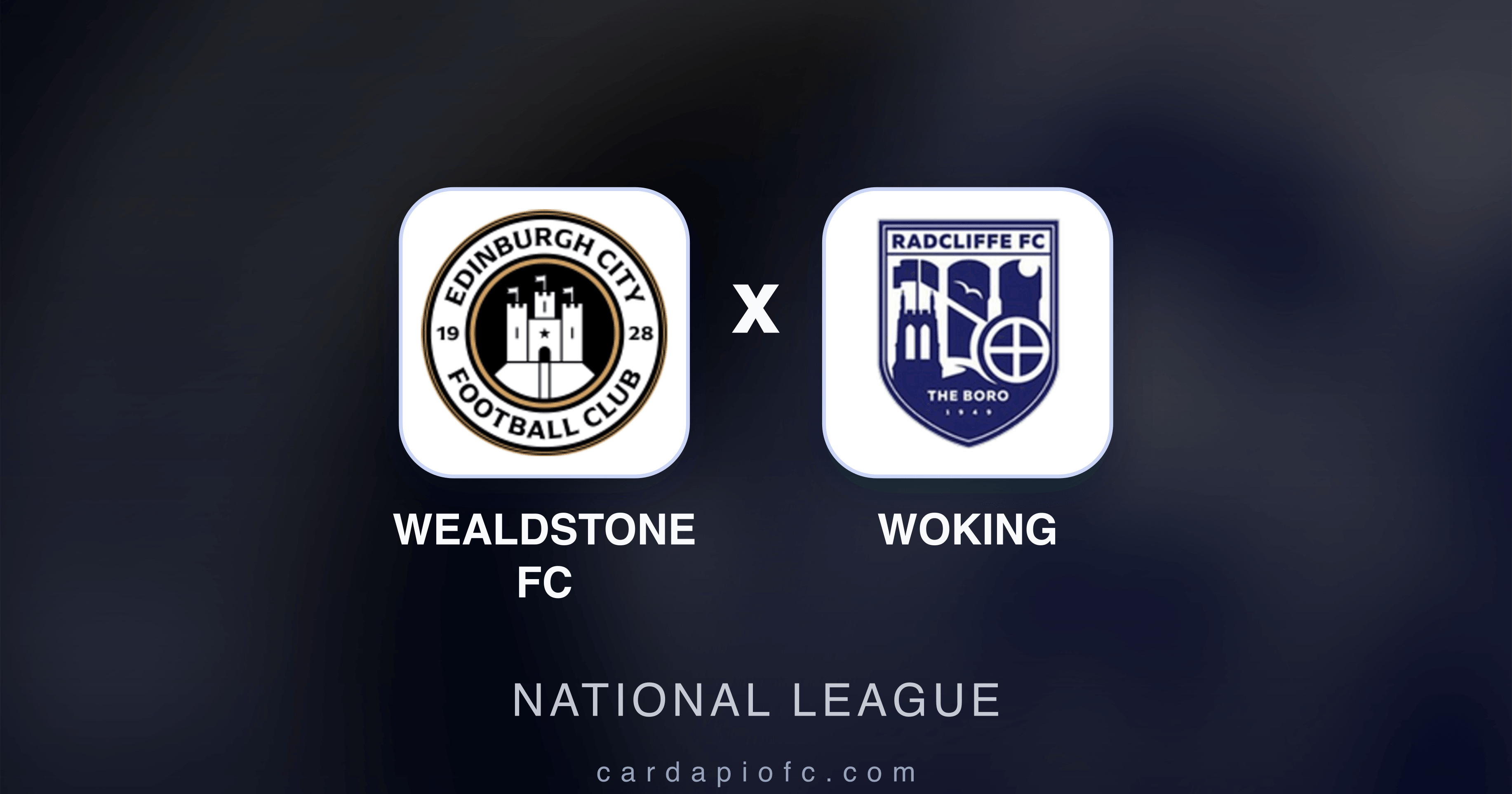 Prévia da transmissão de Wealdstone FC x Woking (National League)