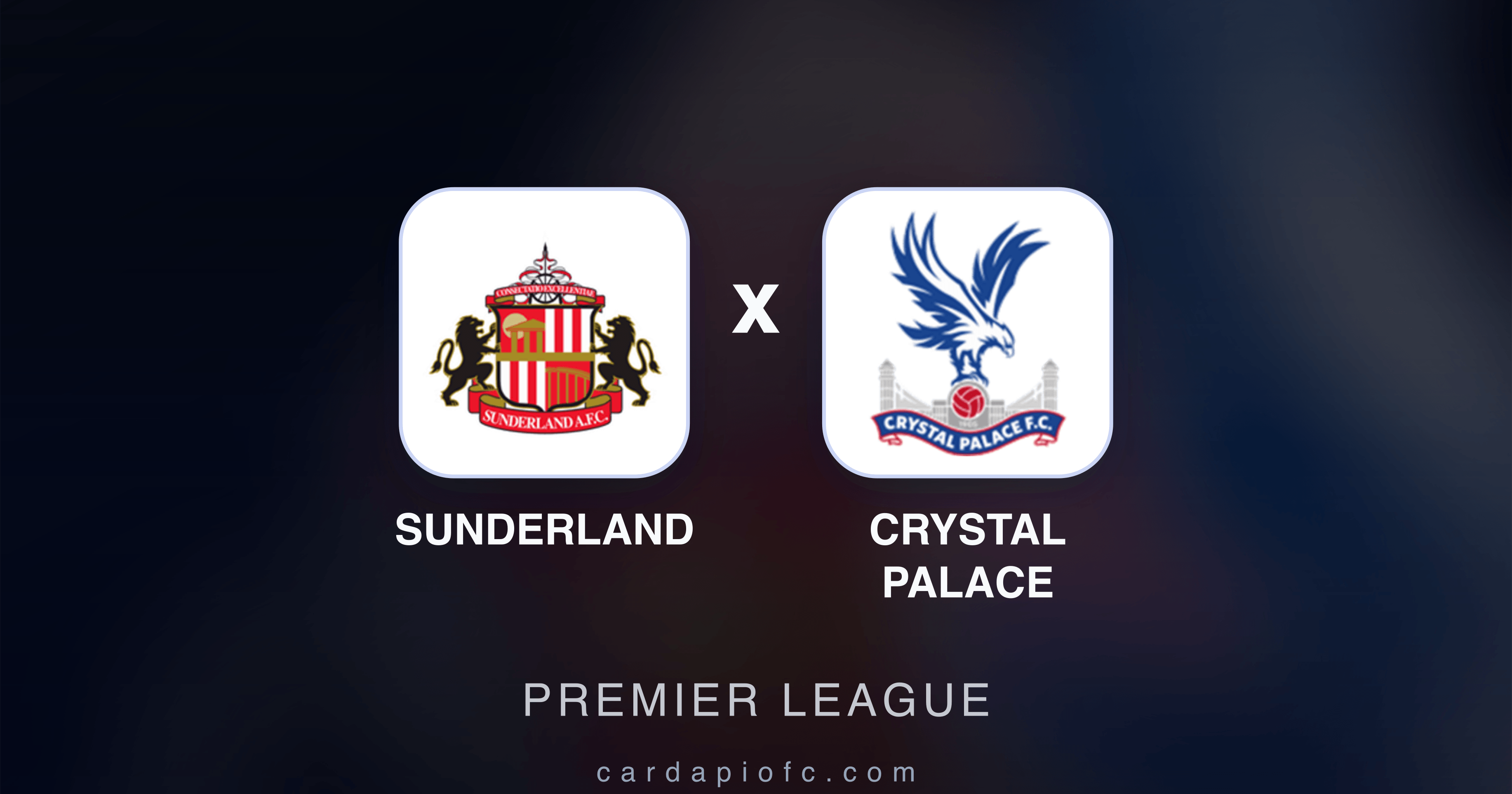 Prévia da transmissão de Sunderland x Crystal Palace (Premier League)