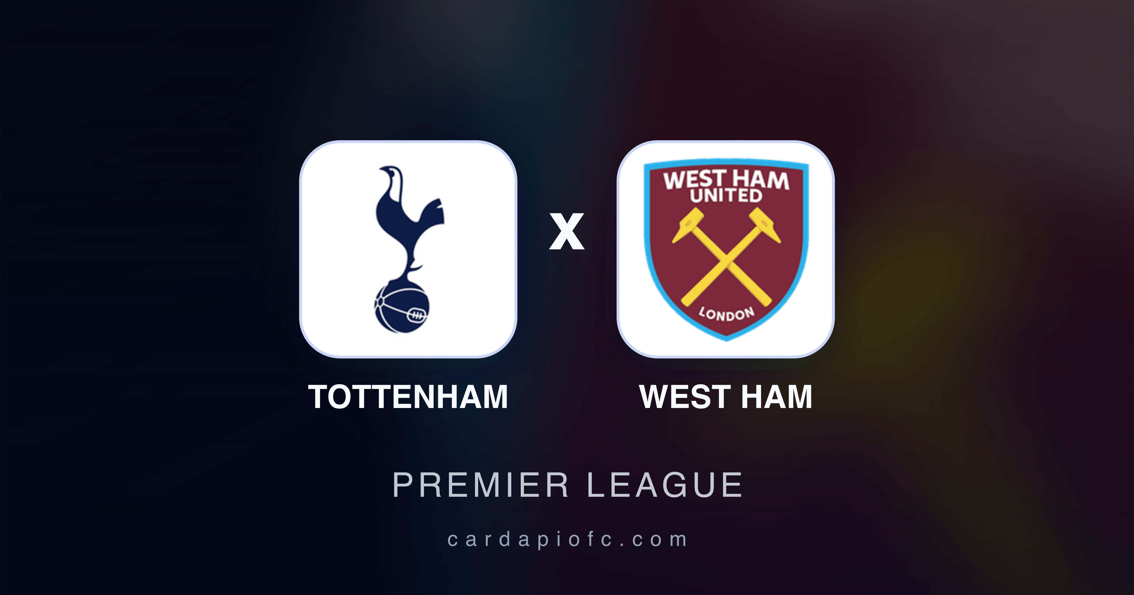 Prévia da transmissão de Tottenham x West Ham (Premier League)