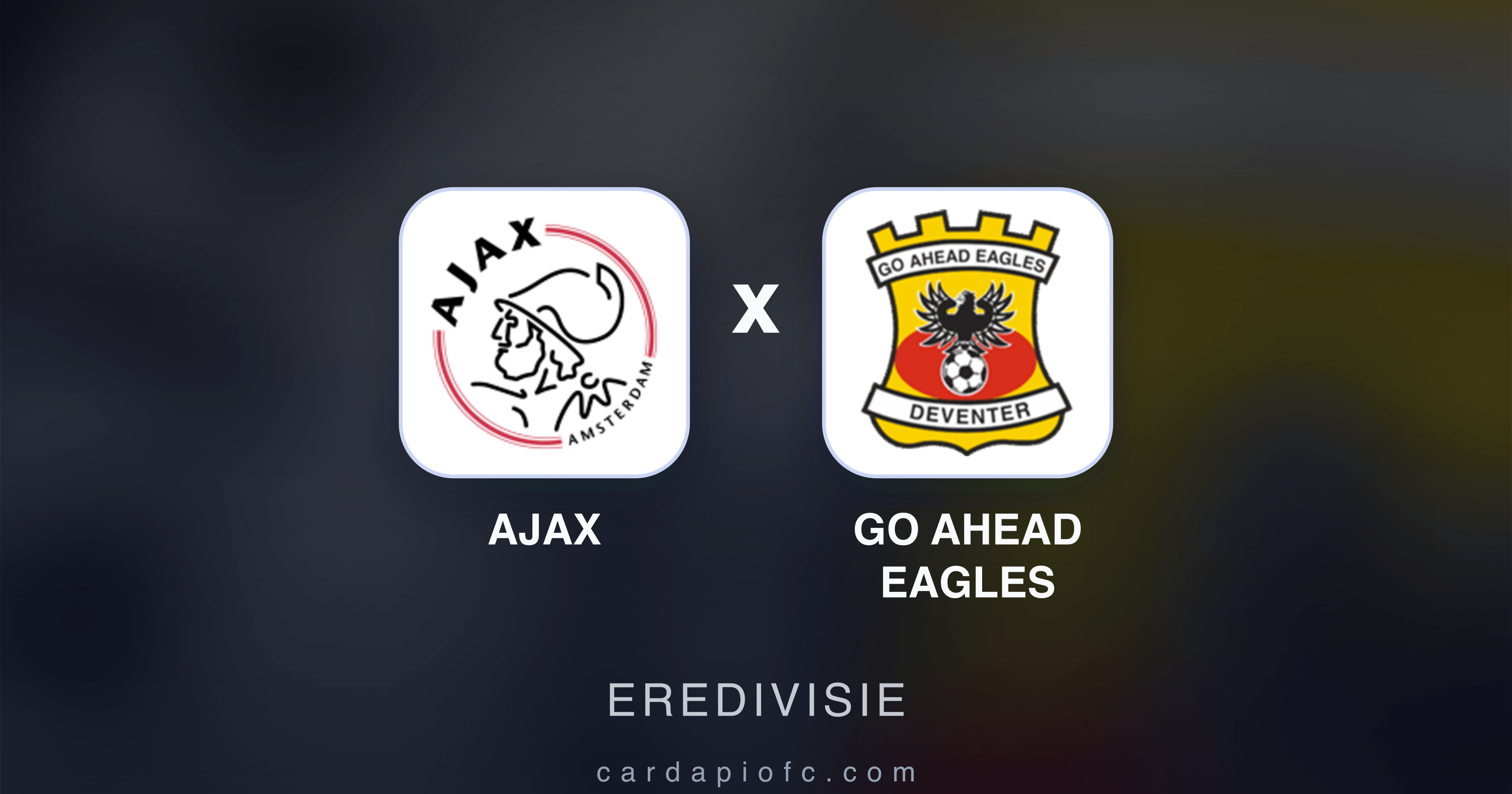 Prévia da transmissão de Ajax x Go Ahead Eagles (Eredivisie)