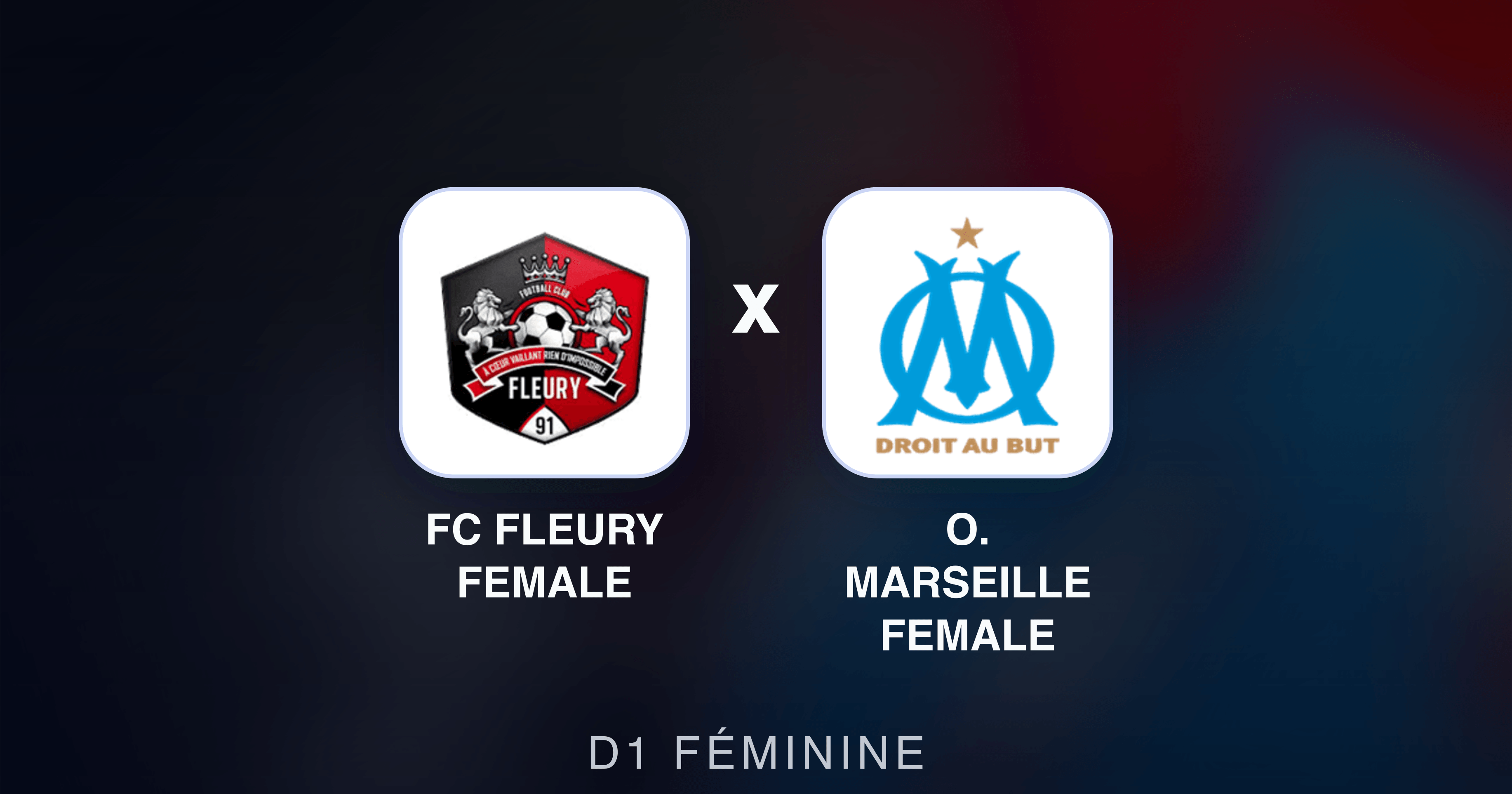 Prévia da transmissão de FC Fleury Female x O. Marseille Female (D1 Féminine)
