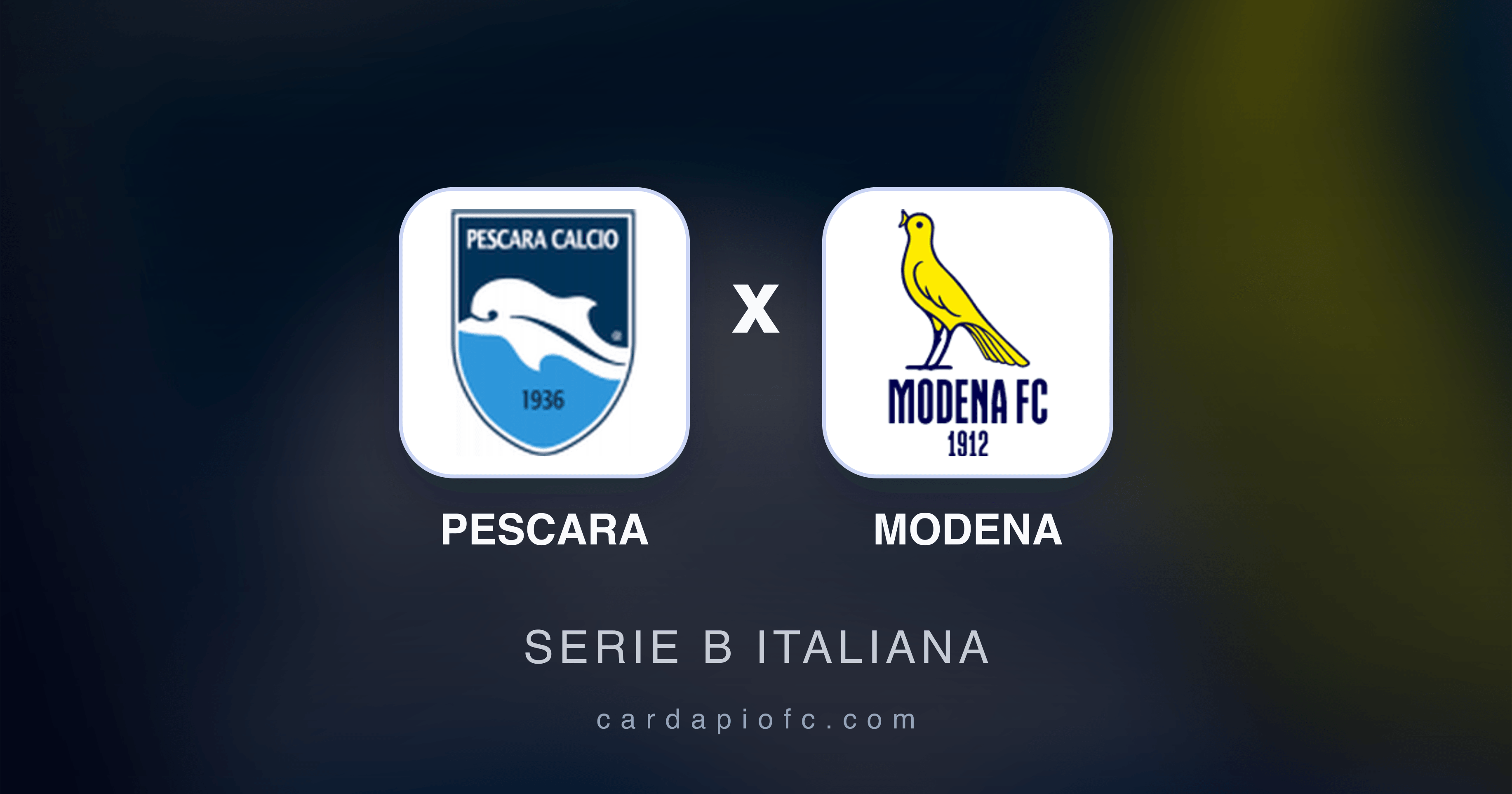 Prévia da transmissão de Pescara x Modena (Serie B Italiana)
