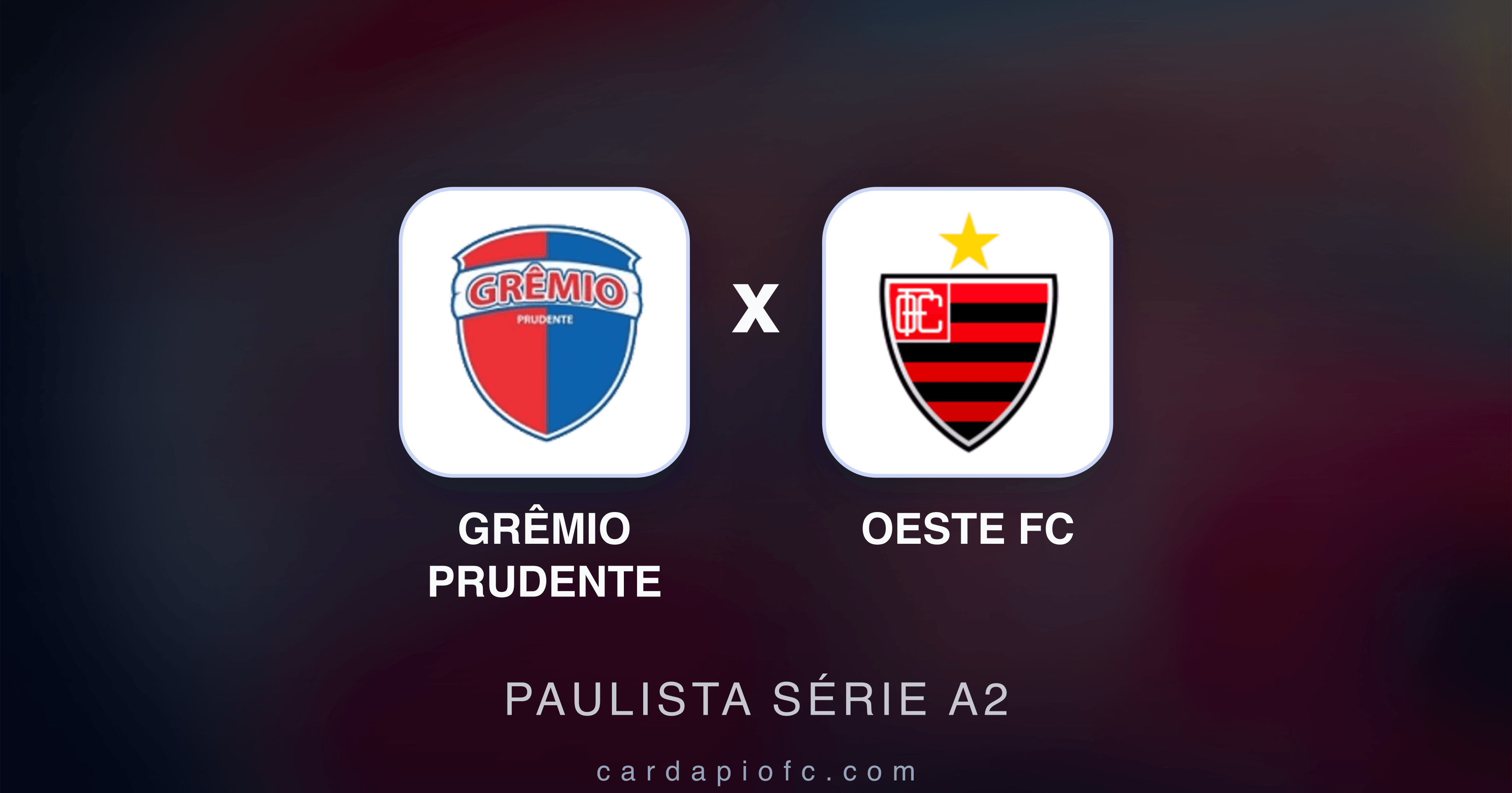 Prévia da transmissão de Grêmio Prudente x Oeste FC (Paulista Série A2)