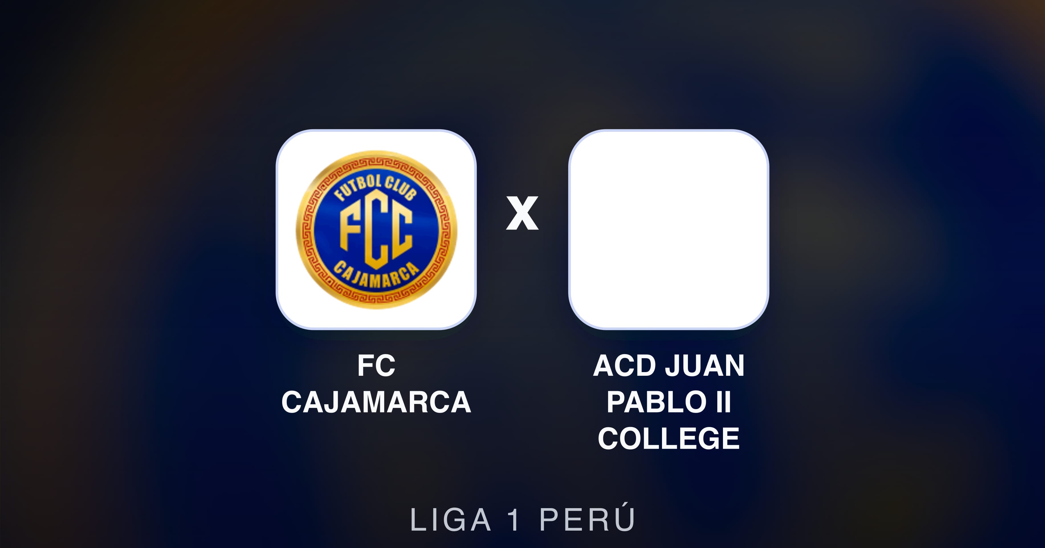 Preview image for FC Cajamarca vs ACD Juan Pablo II College (Liga 1 Perú)