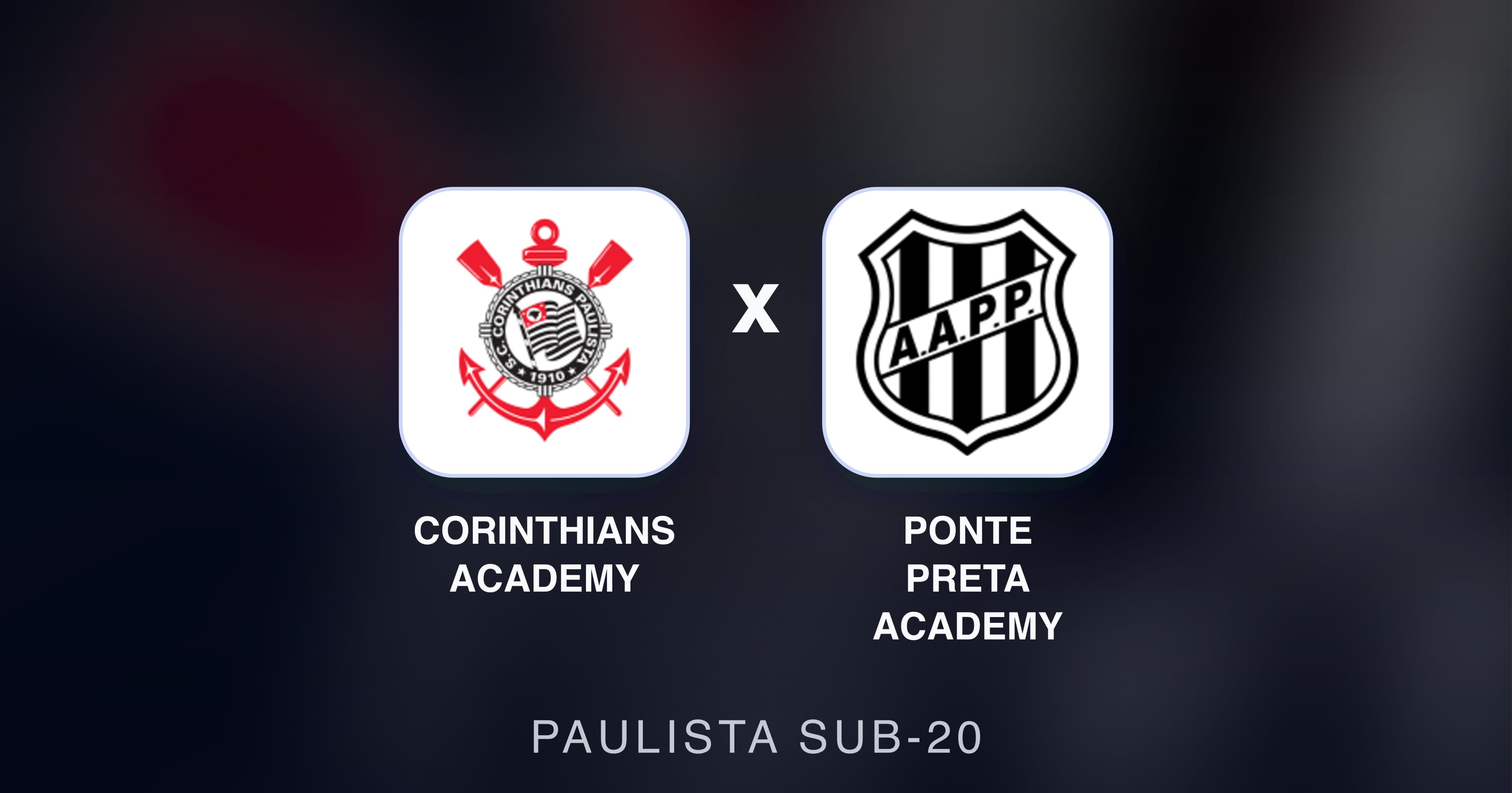 Preview image for Corinthians Academy vs Ponte Preta Academy (Paulista Sub-20)